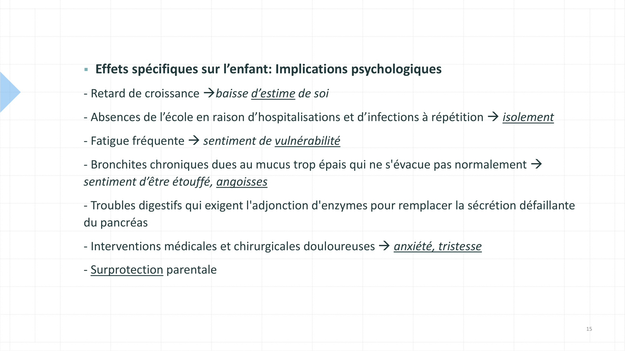 LES EFFETS D’UNE MALADIE CHRONIQUE SUR L’ENFANT 2025 page 15