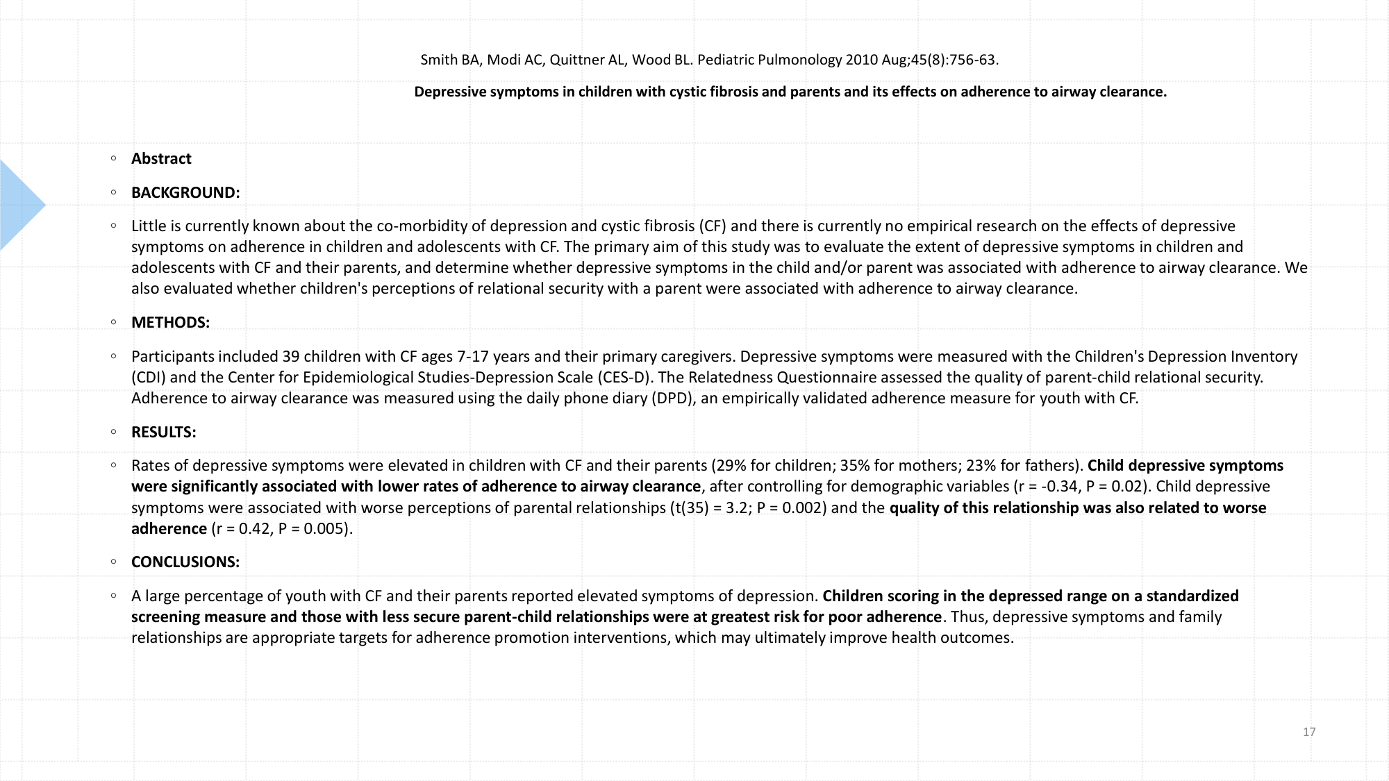 LES EFFETS D’UNE MALADIE CHRONIQUE SUR L’ENFANT 2025 page 17