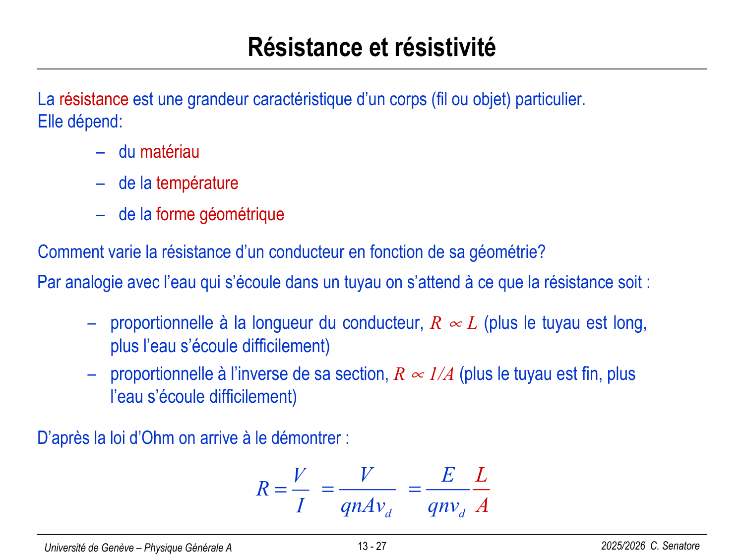 13 Électrostatique III et Électrocinétique I page 29