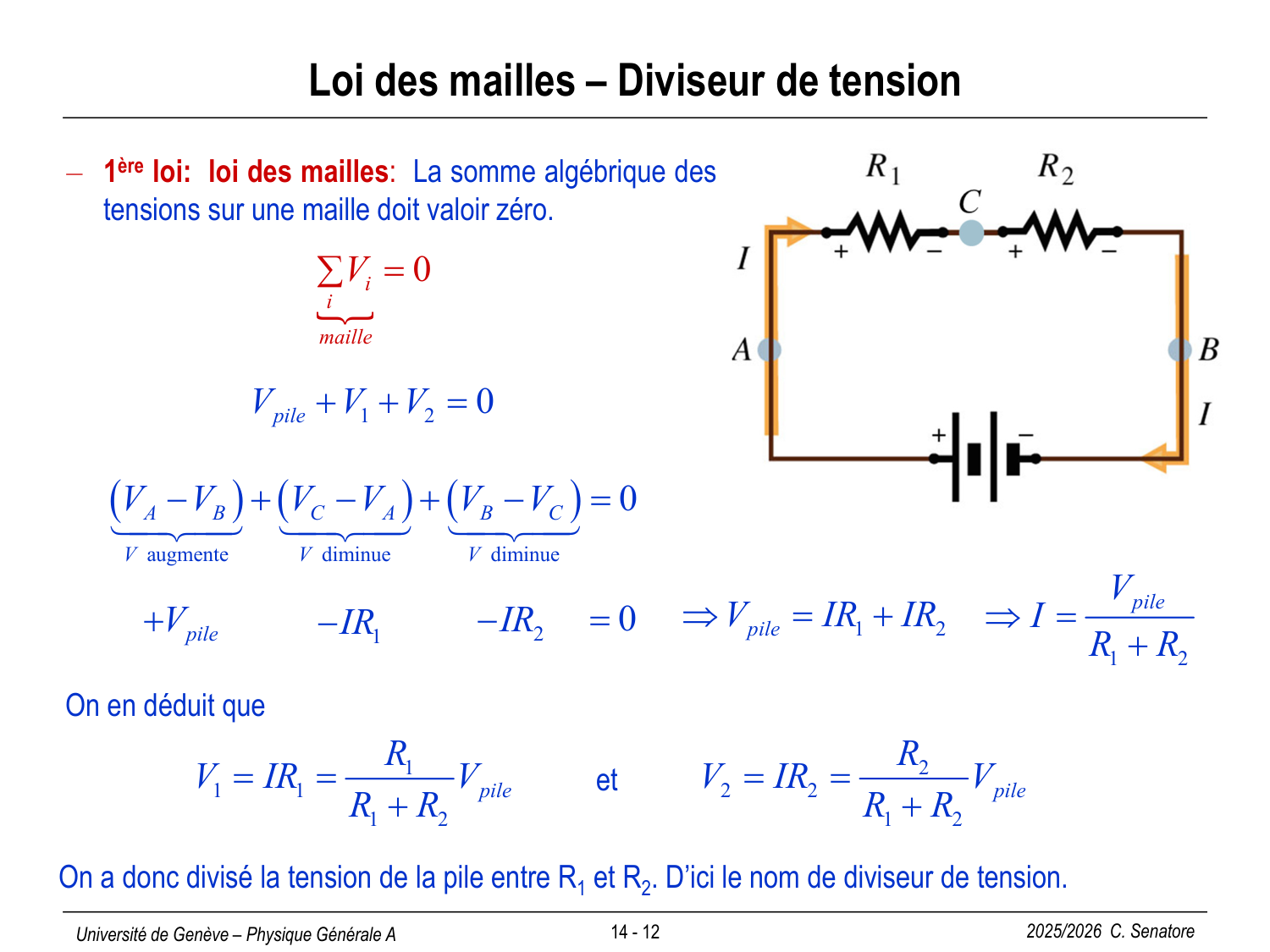 14 Électrocinétique II page 12