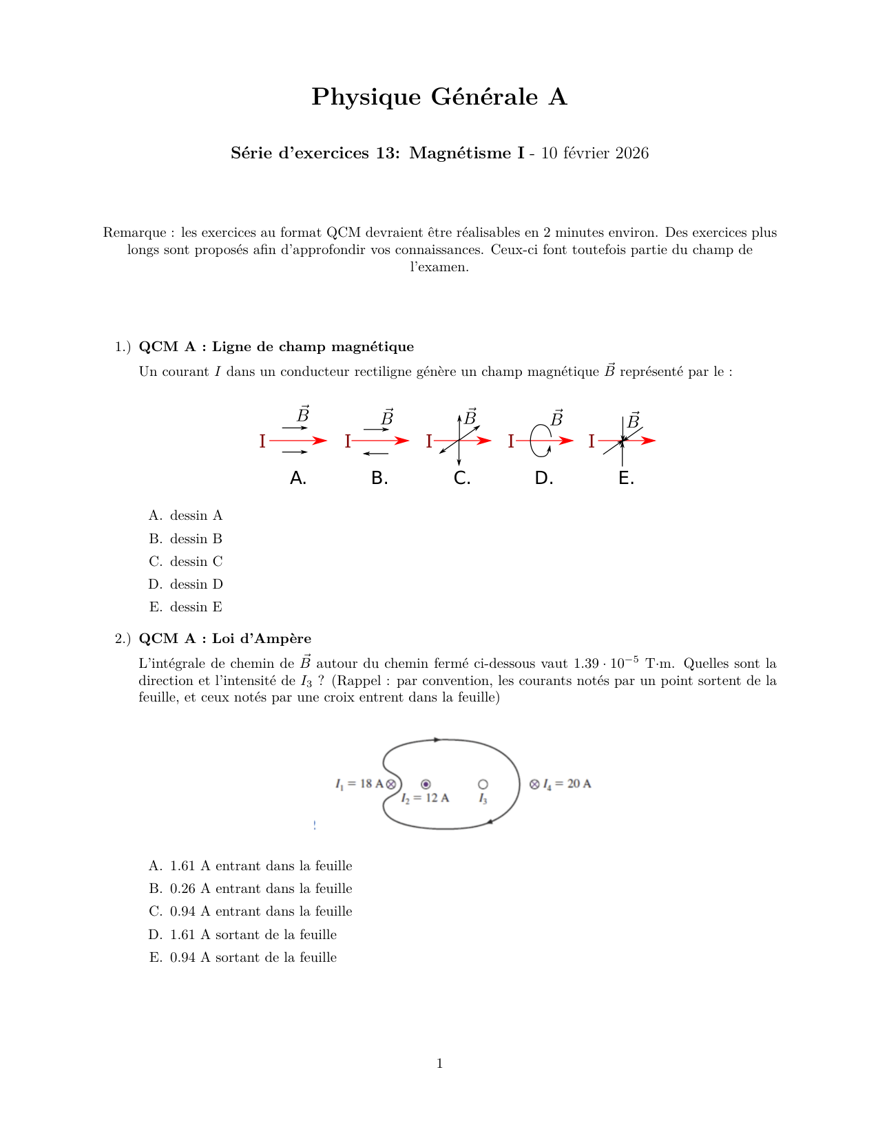 Serie 13 Magnetisme page 1