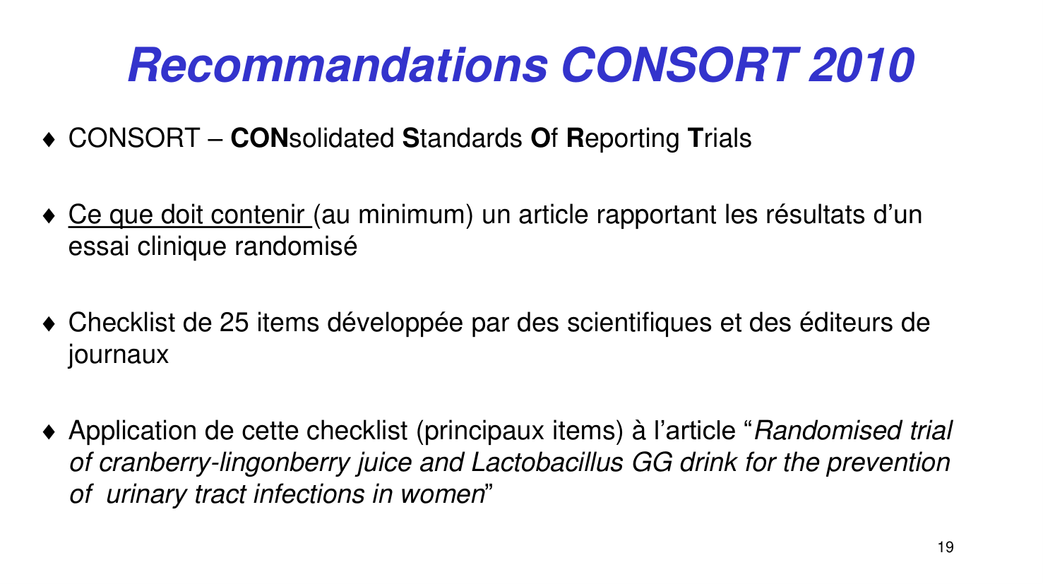 Statistiques pour médecins15 lecturecritique page 19