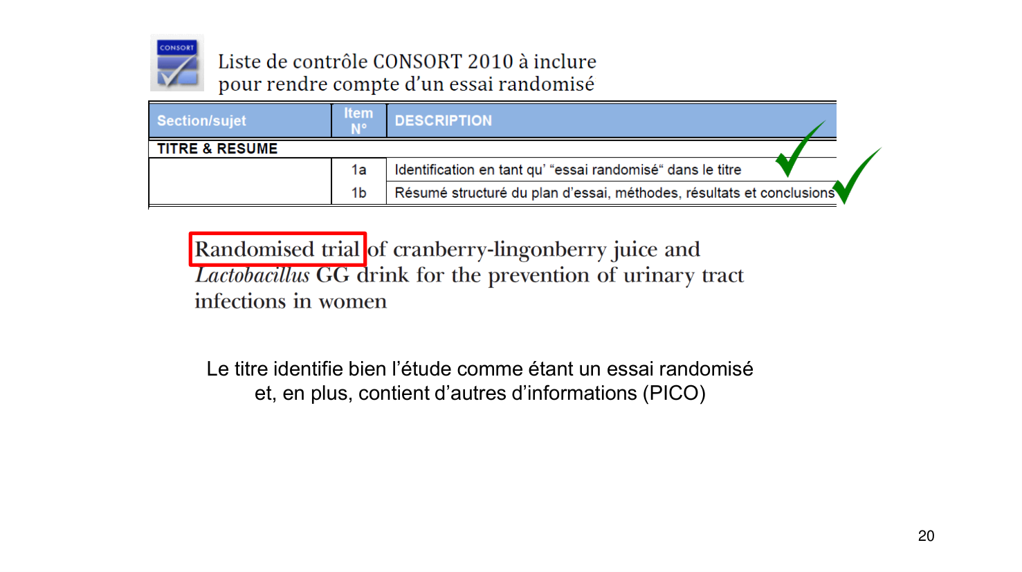 Statistiques pour médecins15 lecturecritique page 20