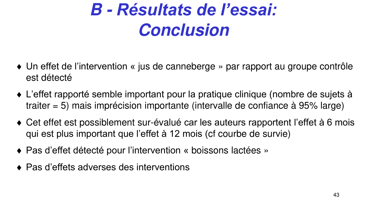 Statistiques pour médecins15 lecturecritique page 43