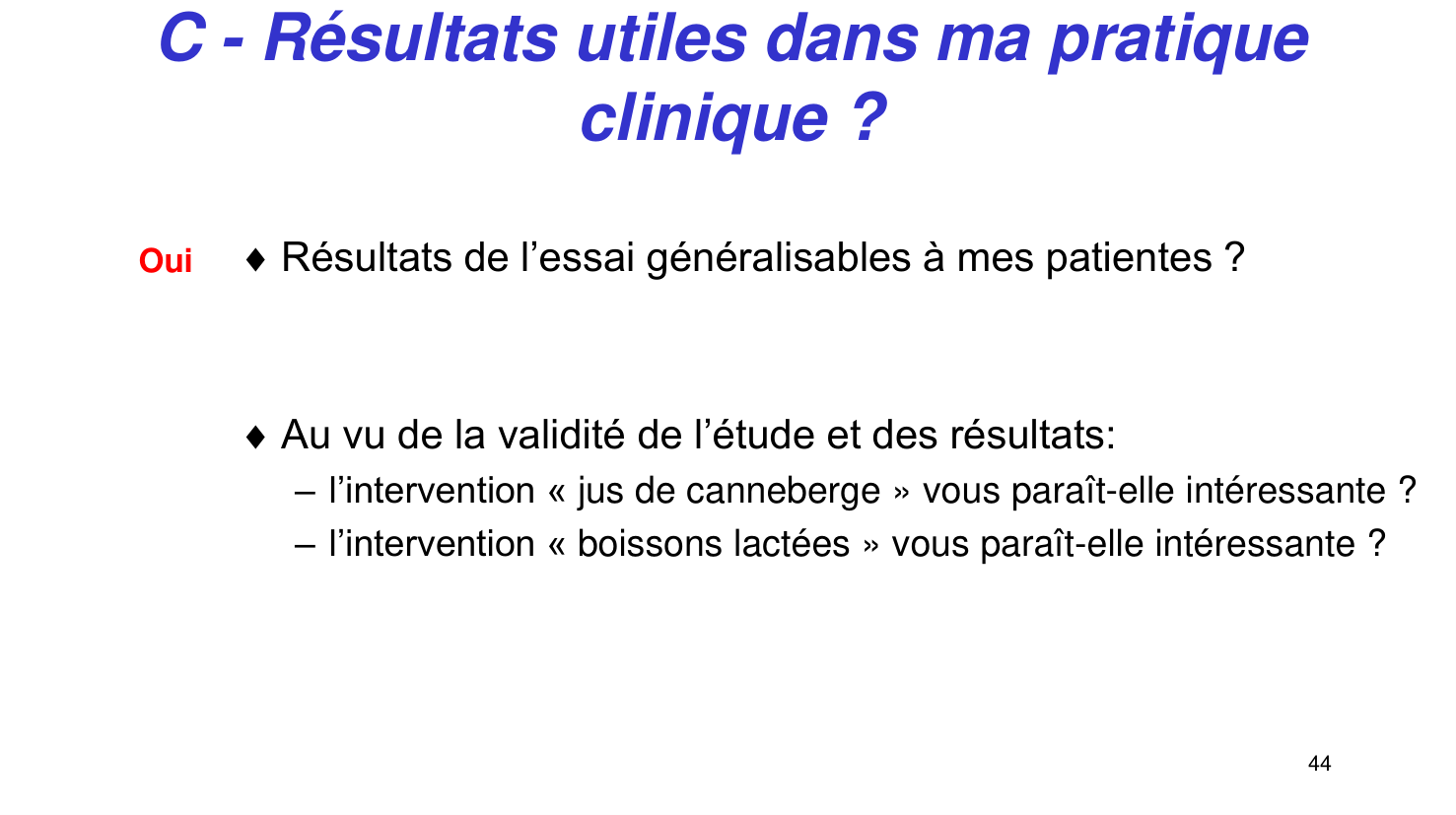 Statistiques pour médecins15 lecturecritique page 44