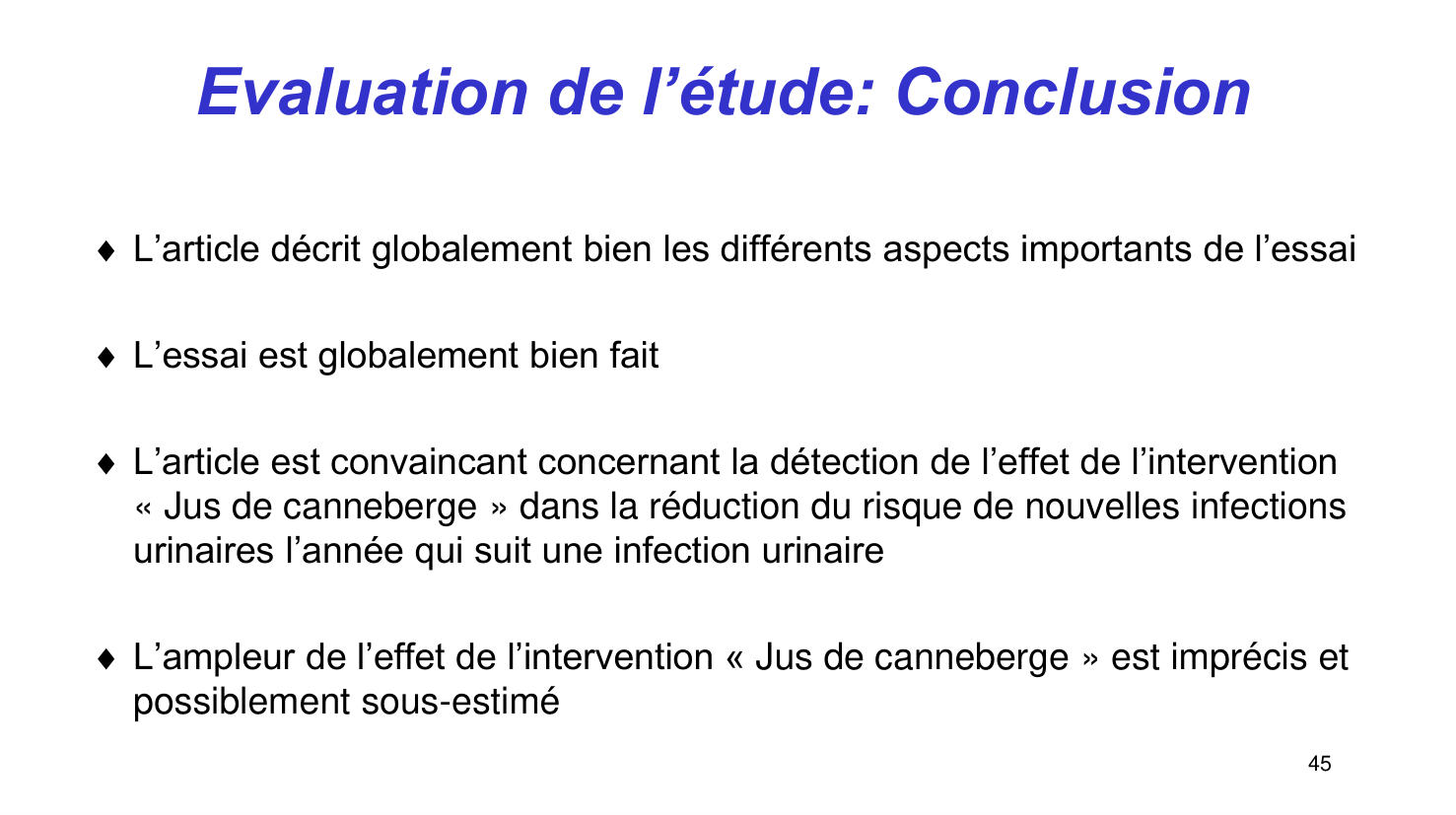Statistiques pour médecins15 lecturecritique page 45