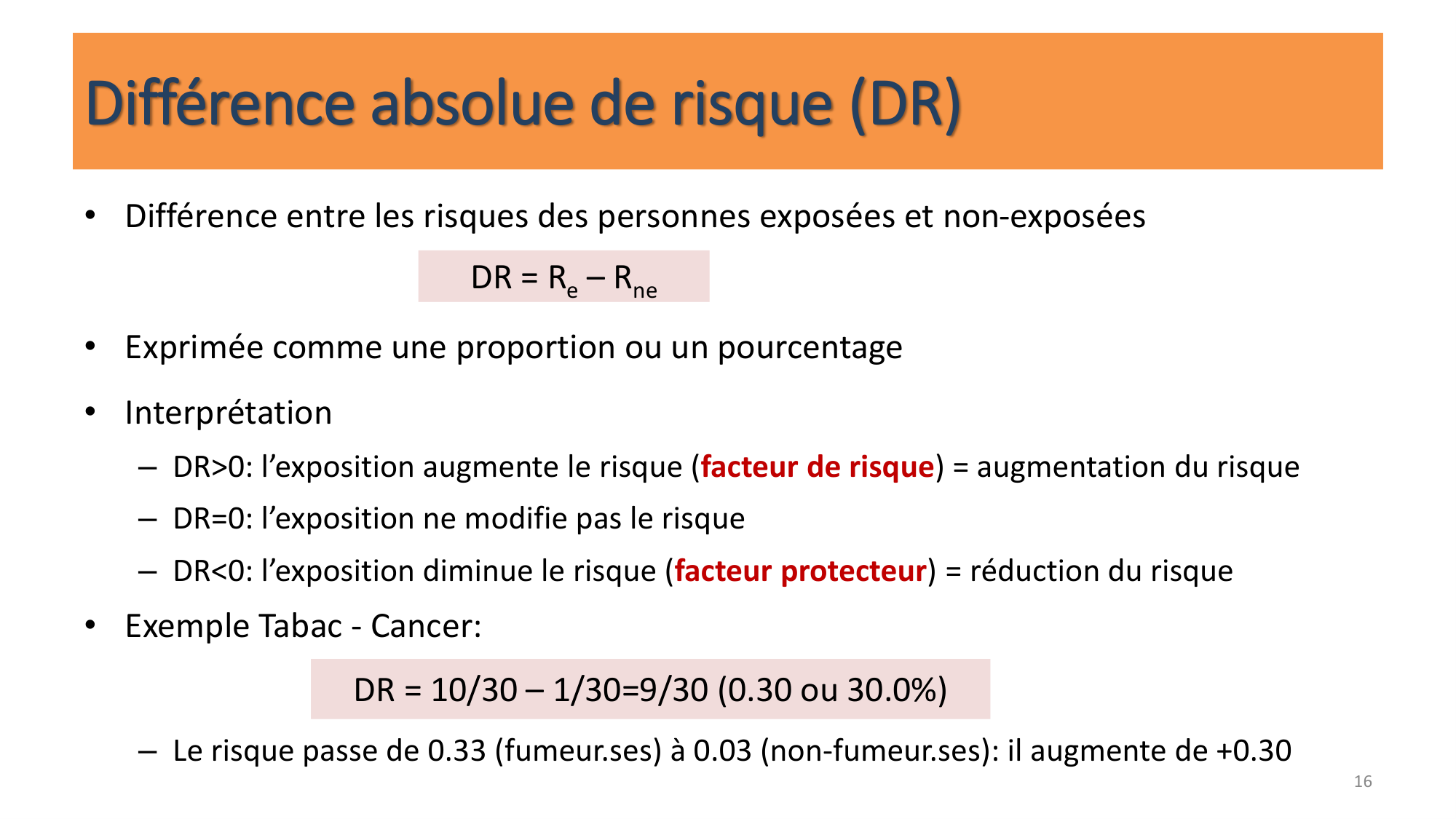 Statistiques pour médecins 10 études prospectives page 16