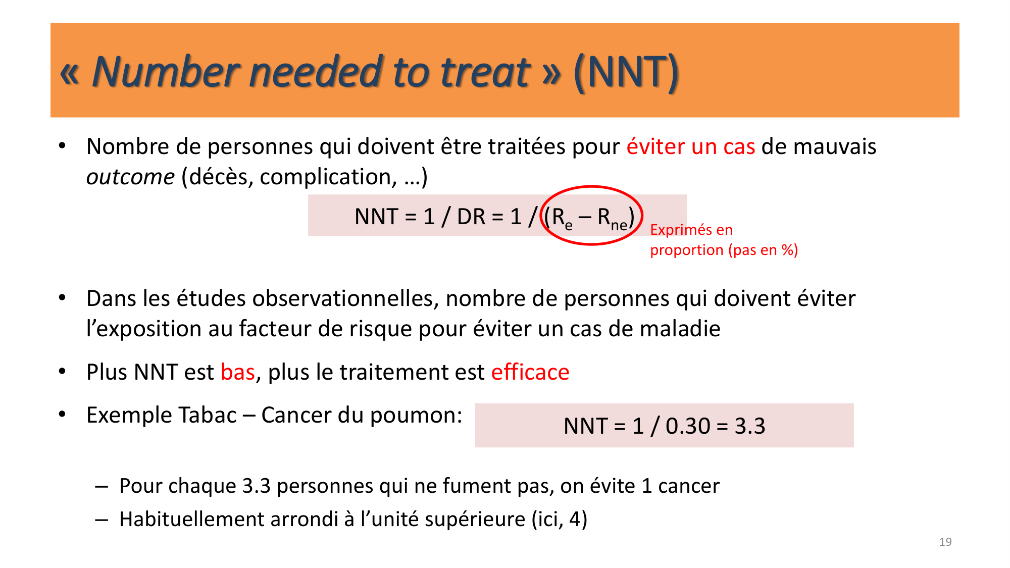 Statistiques pour médecins 10 études prospectives page 19