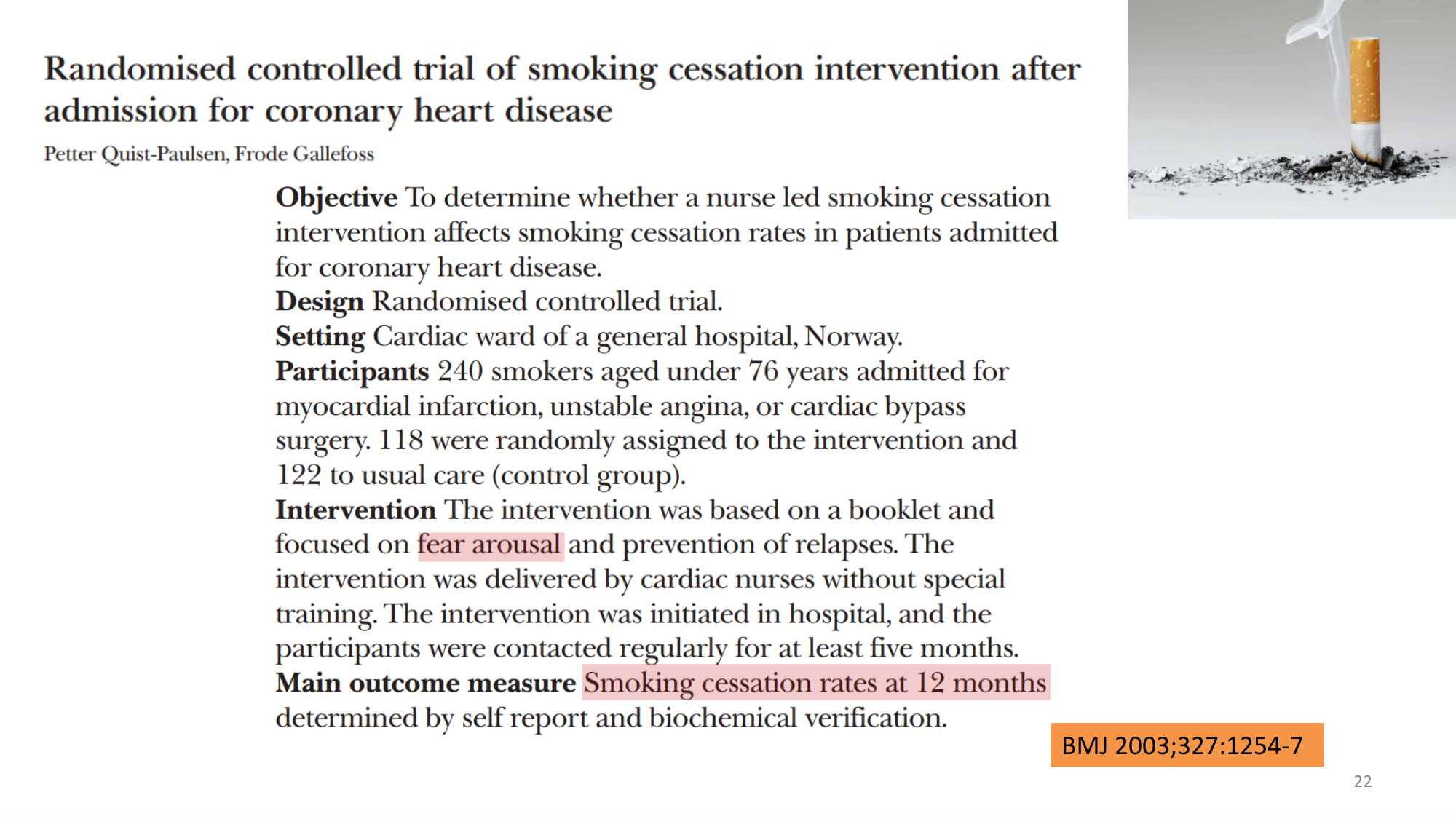 Statistiques pour médecins 10 études prospectives page 22
