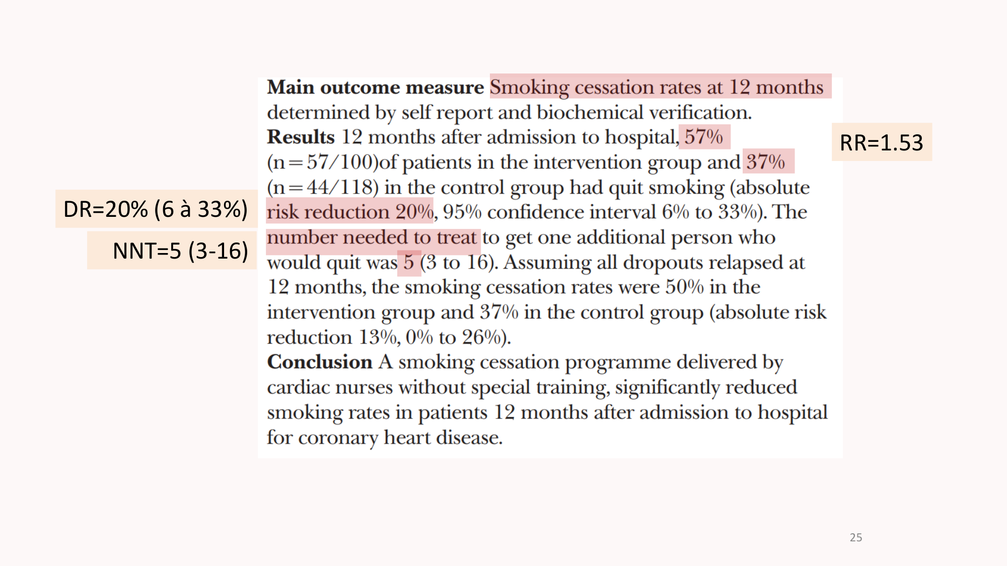 Statistiques pour médecins 10 études prospectives page 25