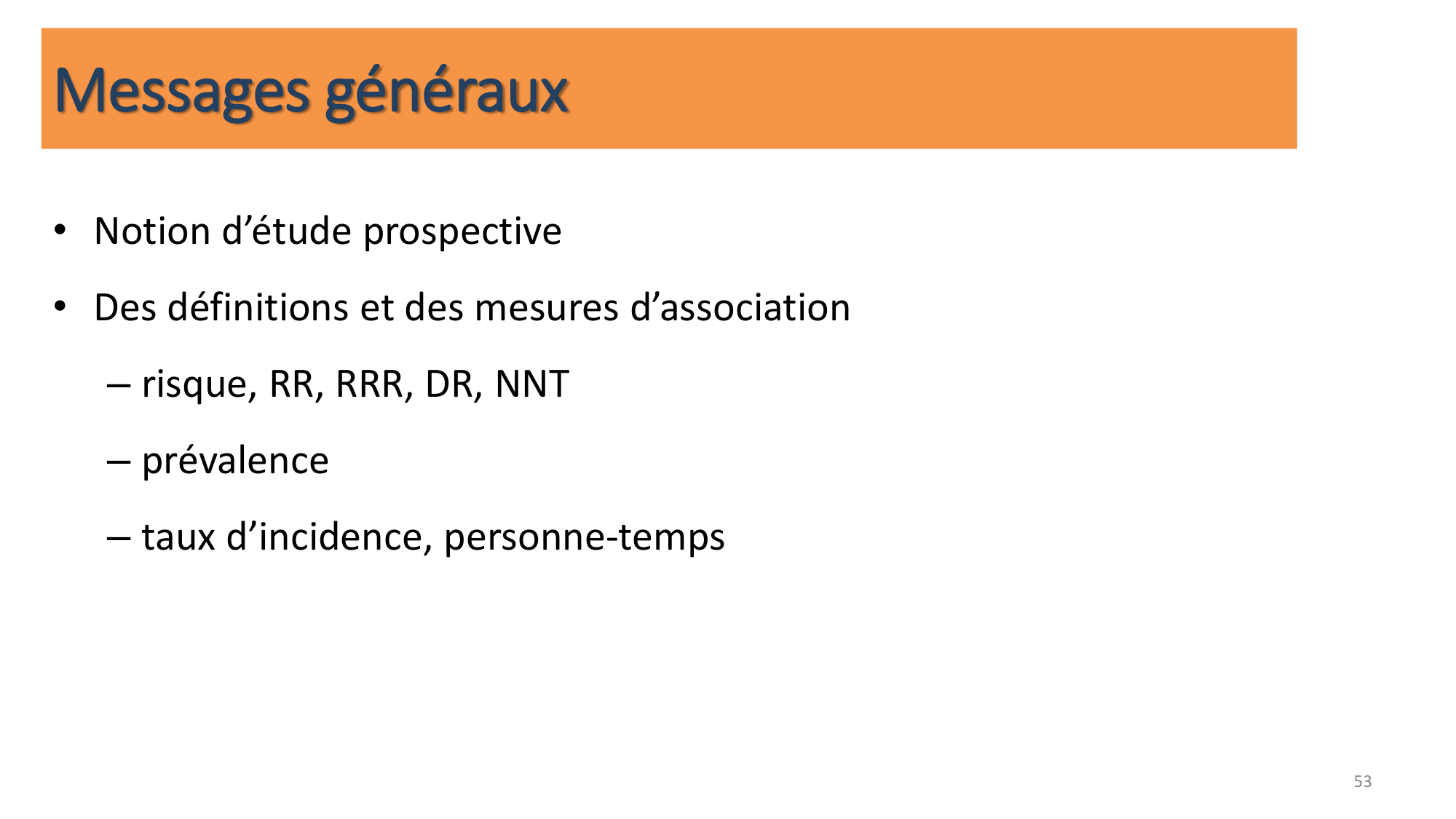 Statistiques pour médecins 10 études prospectives page 53
