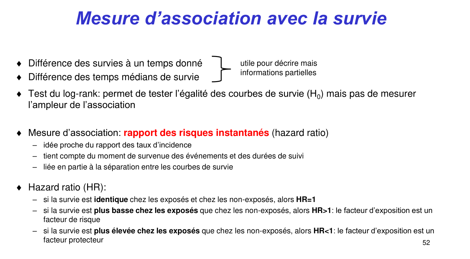 Statistiques pour médecins 11 survie page 52