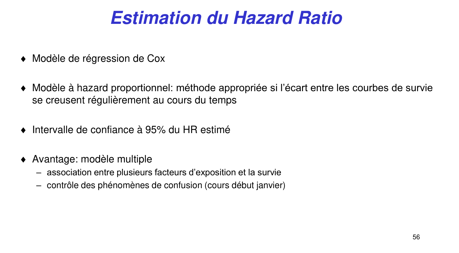 Statistiques pour médecins 11 survie page 56