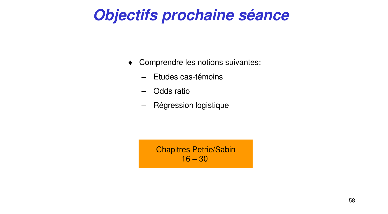 Statistiques pour médecins 11 survie page 58