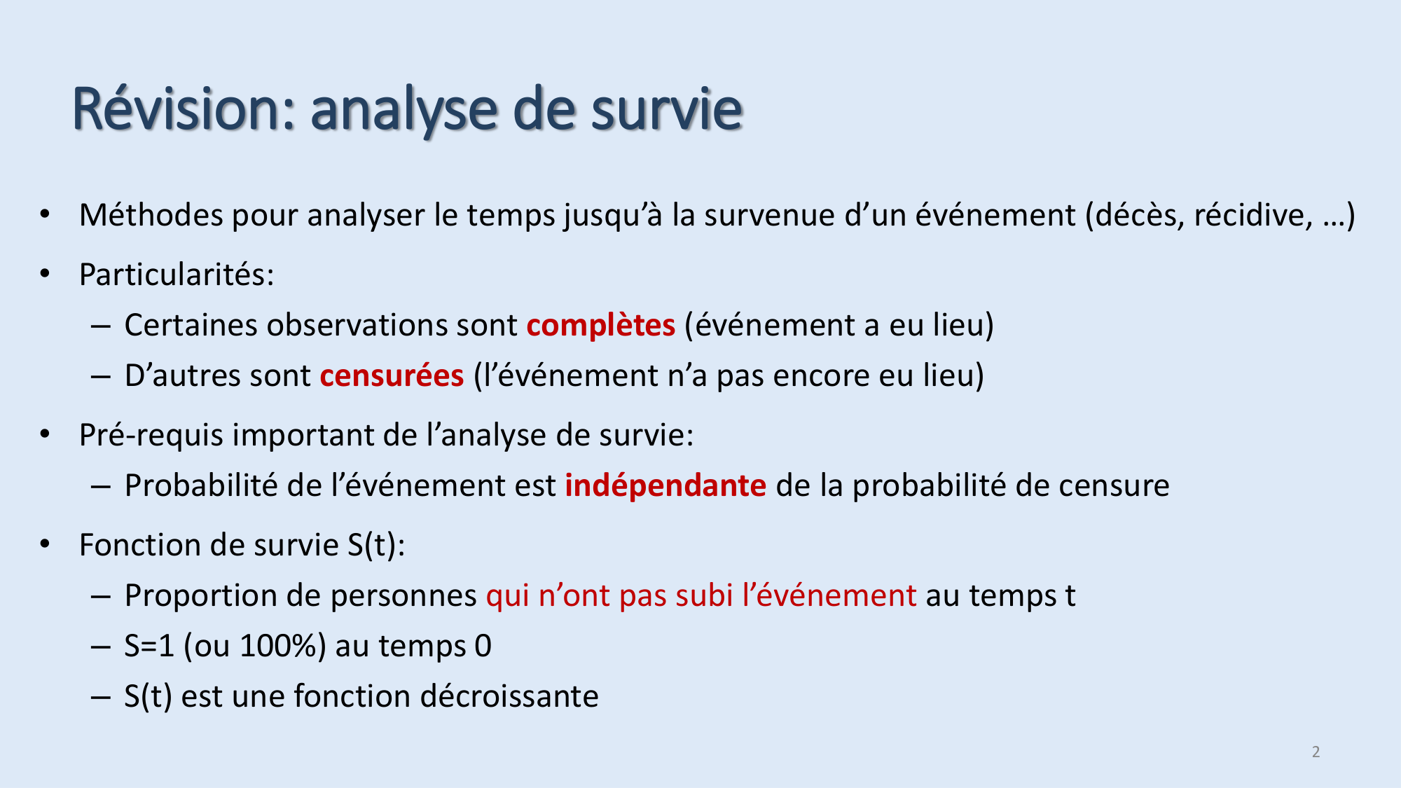 Statistiques pour médecins 12 cas témoins page 2