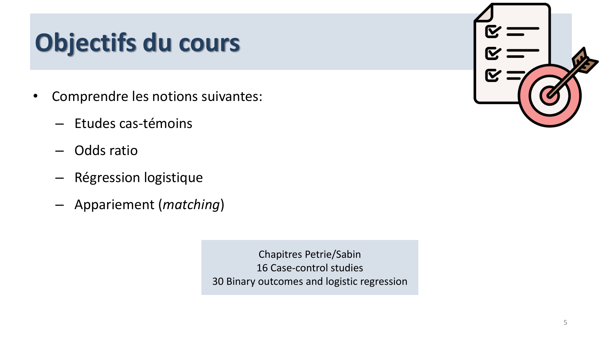 Statistiques pour médecins 12 cas témoins page 5