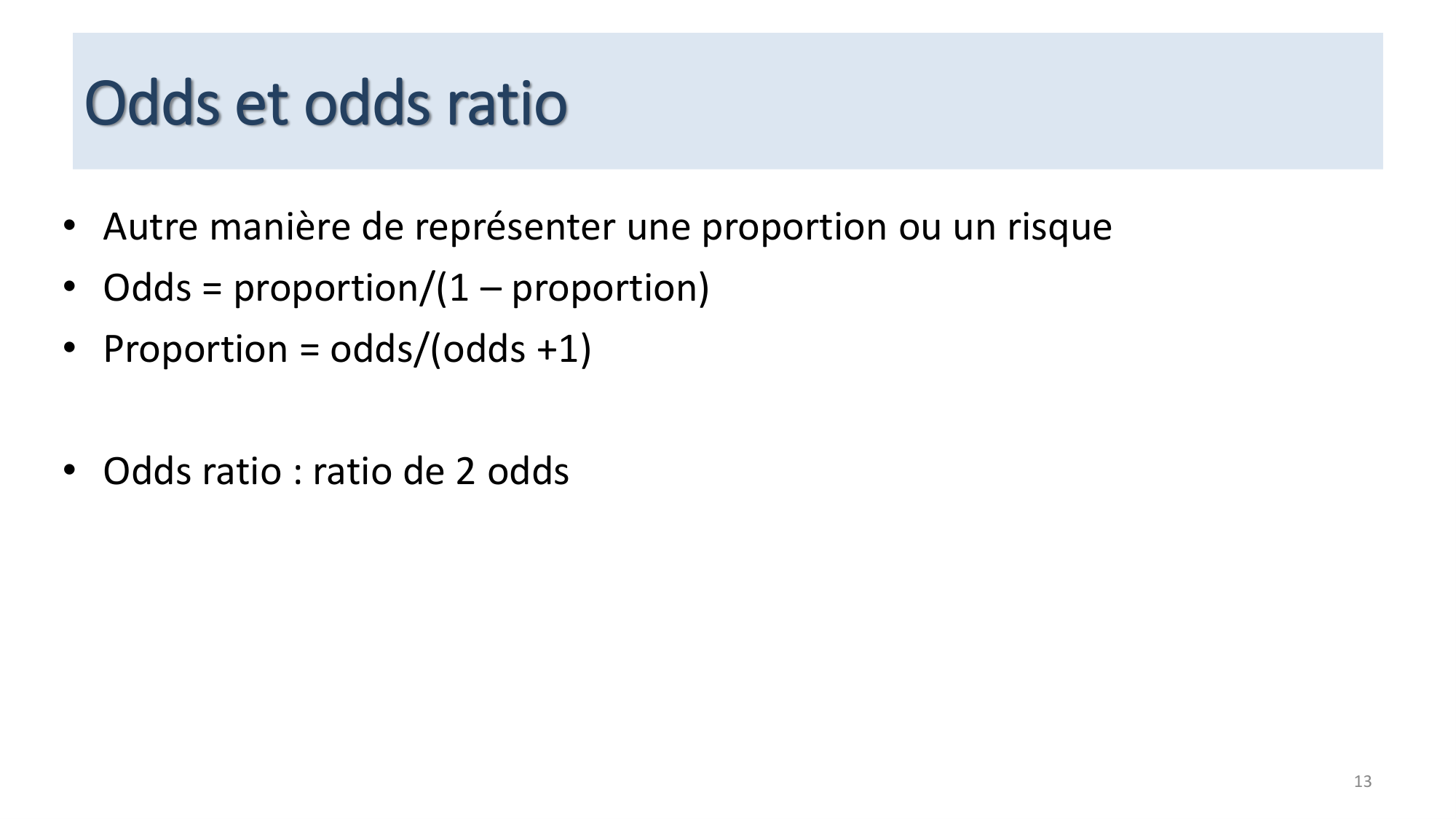 Statistiques pour médecins 12 cas témoins page 13