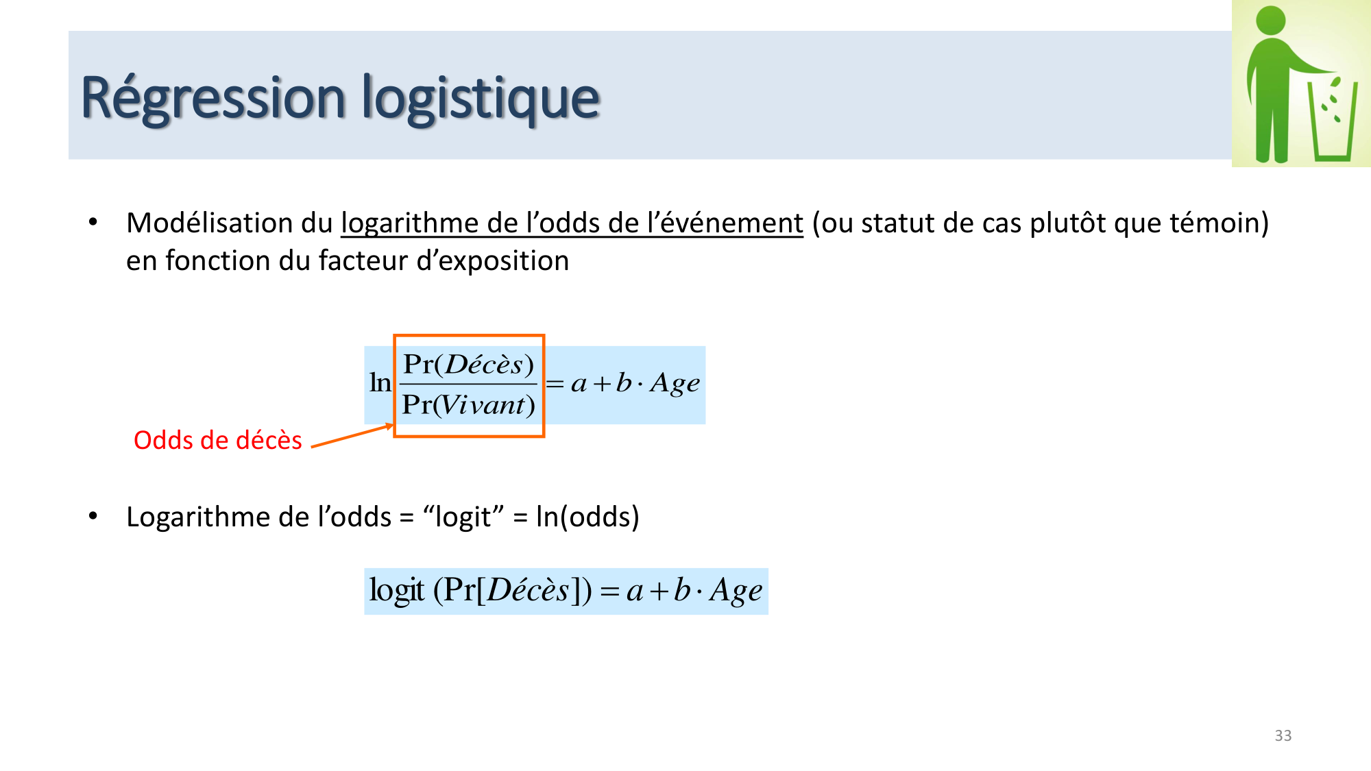 Statistiques pour médecins 12 cas témoins page 33
