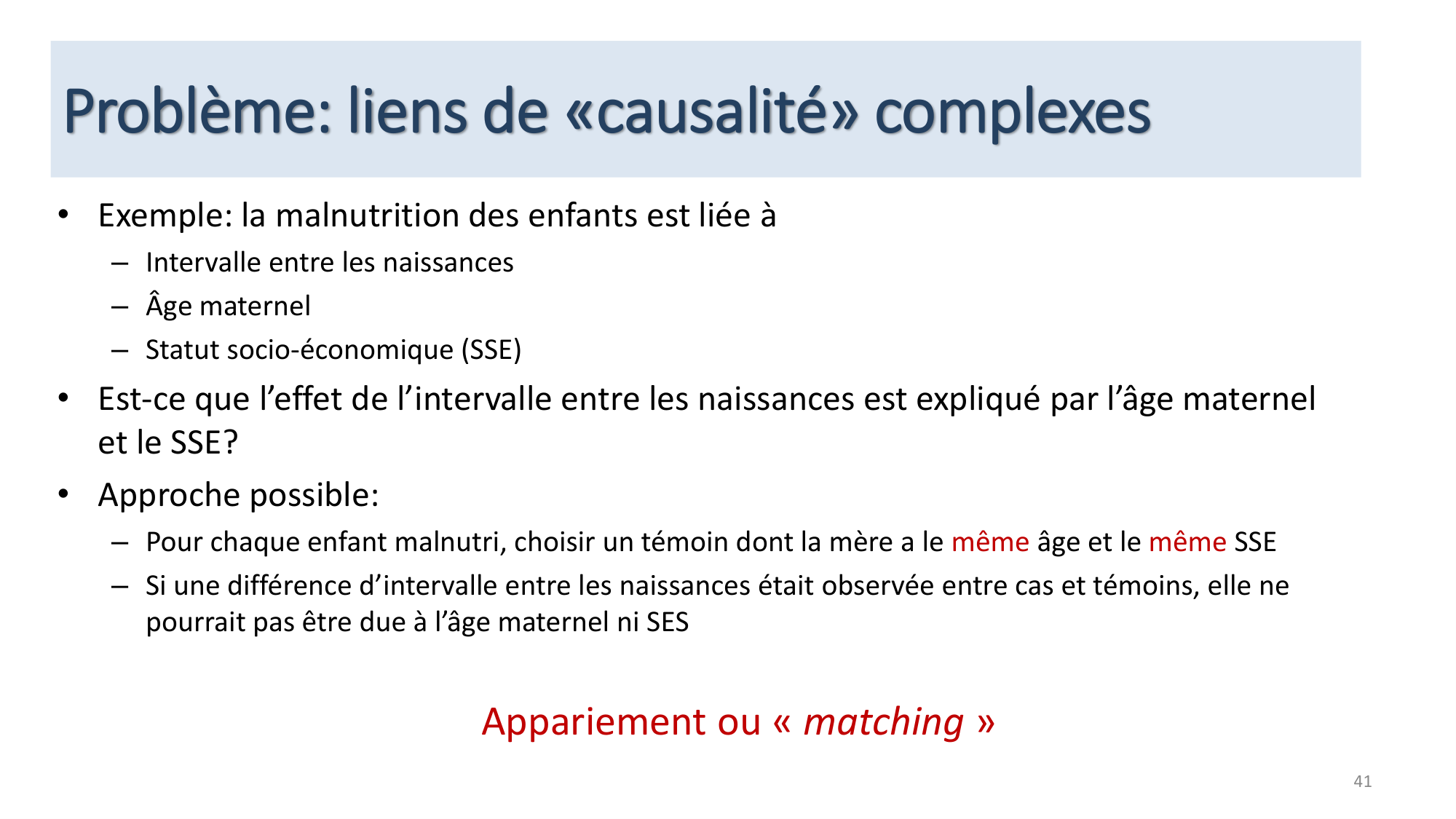 Statistiques pour médecins 12 cas témoins page 41