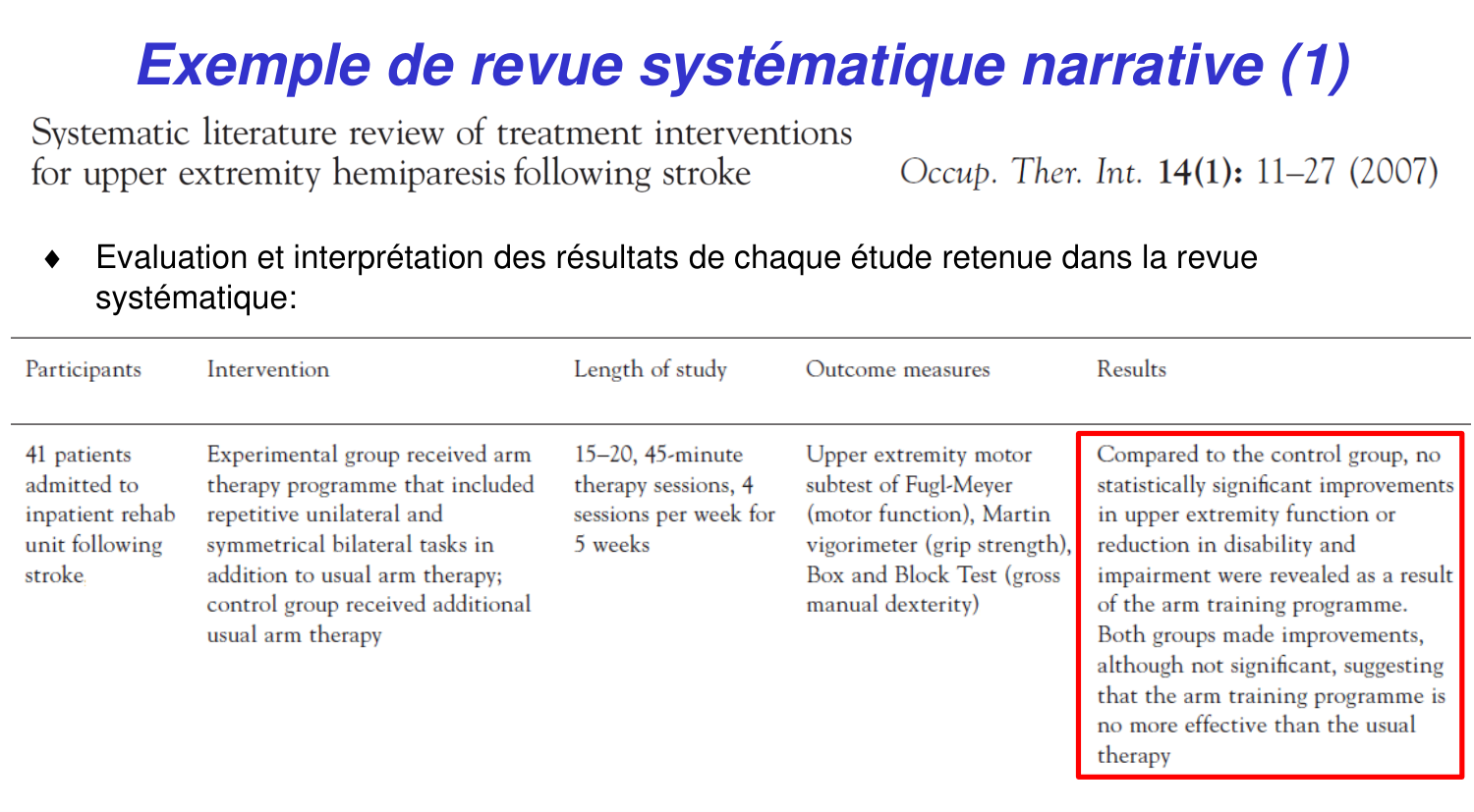 Statistiques pour médecins 14 revuesystematique page 17