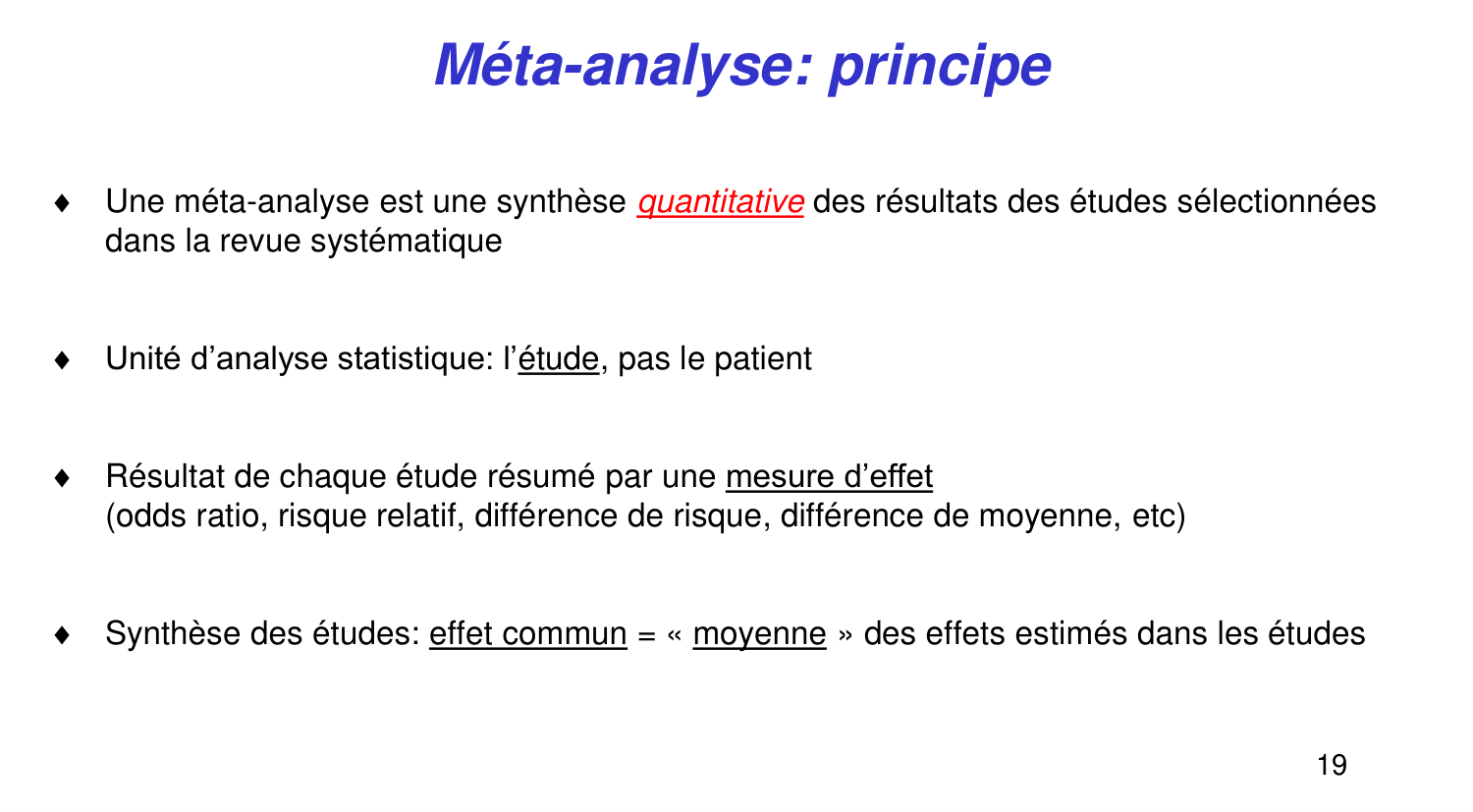 Statistiques pour médecins 14 revuesystematique page 19