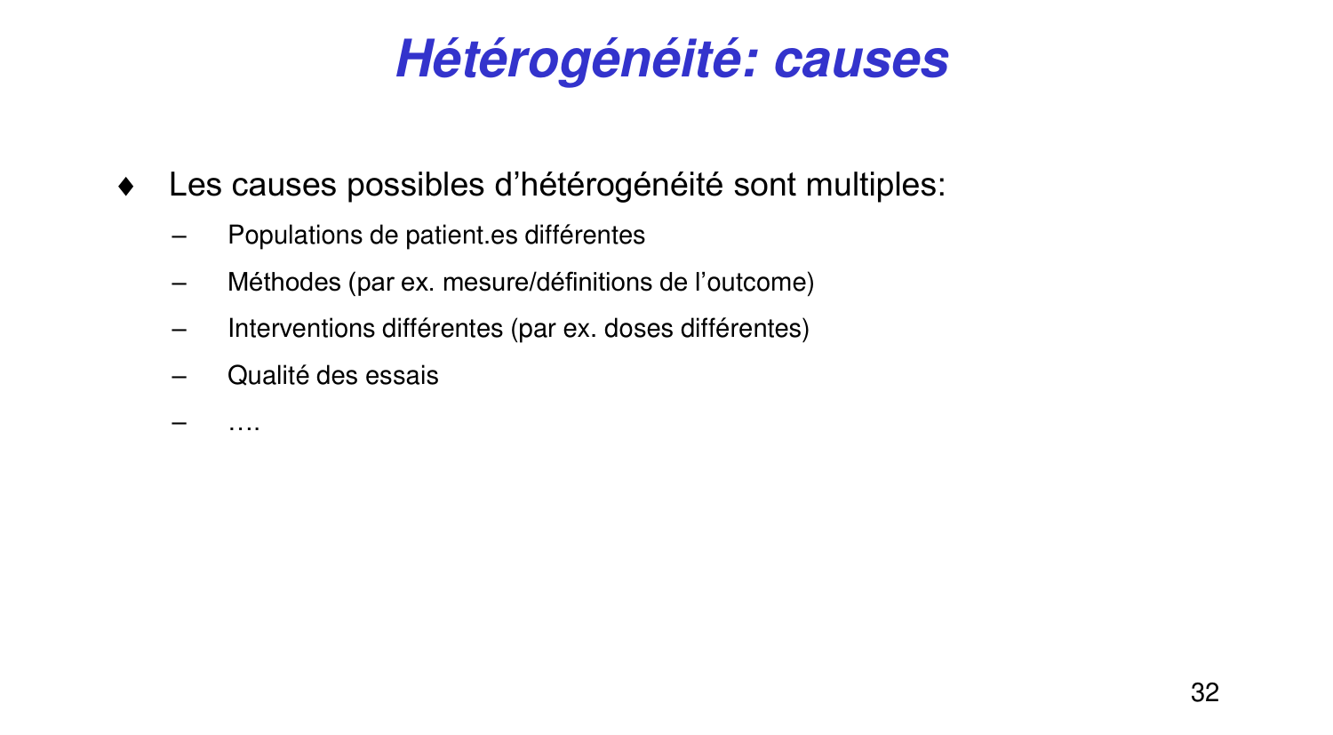 Statistiques pour médecins 14 revuesystematique page 32