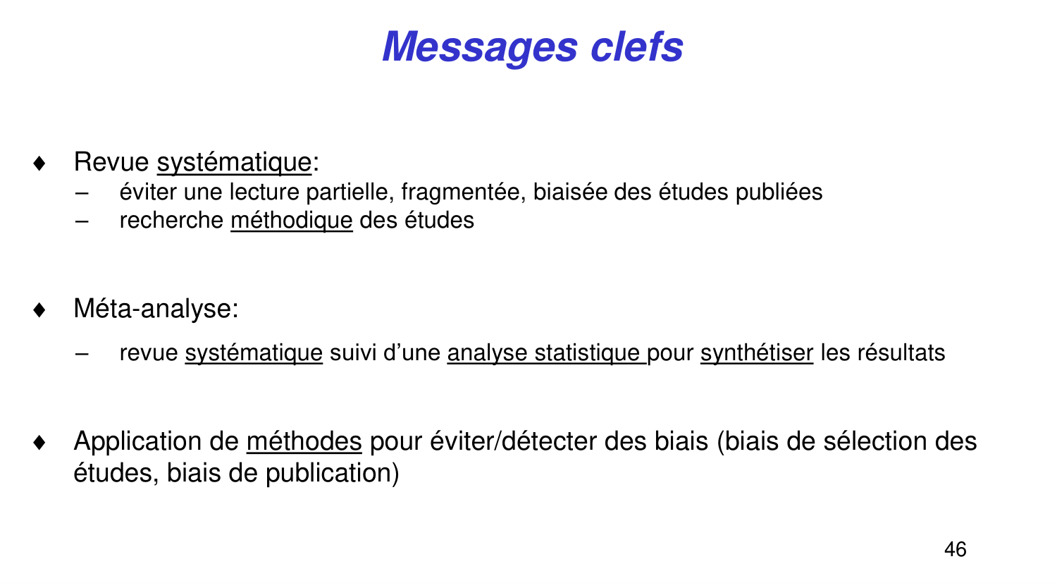 Statistiques pour médecins 14 revuesystematique page 46