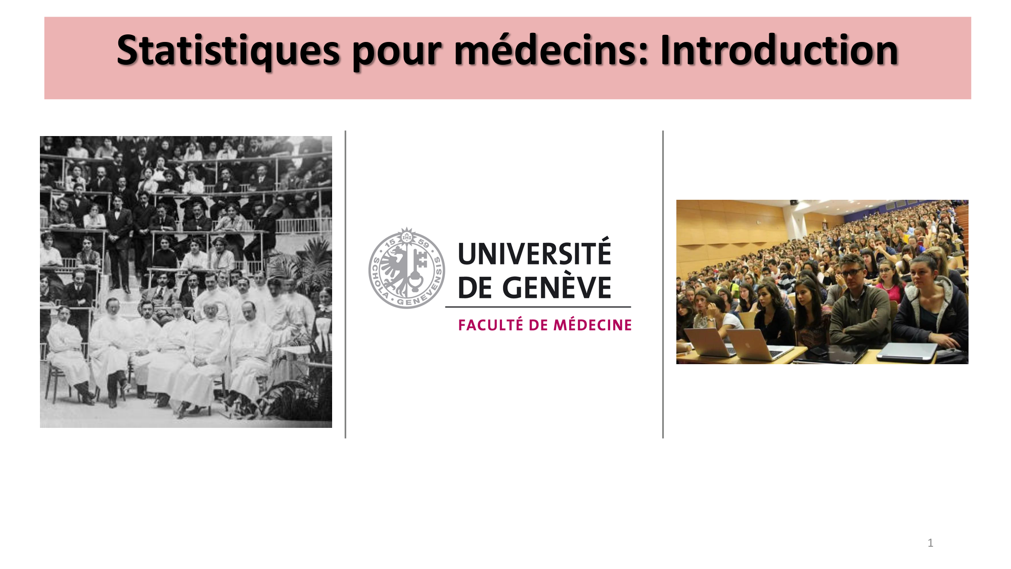 Statistiques pour médecins 1 intro page 1