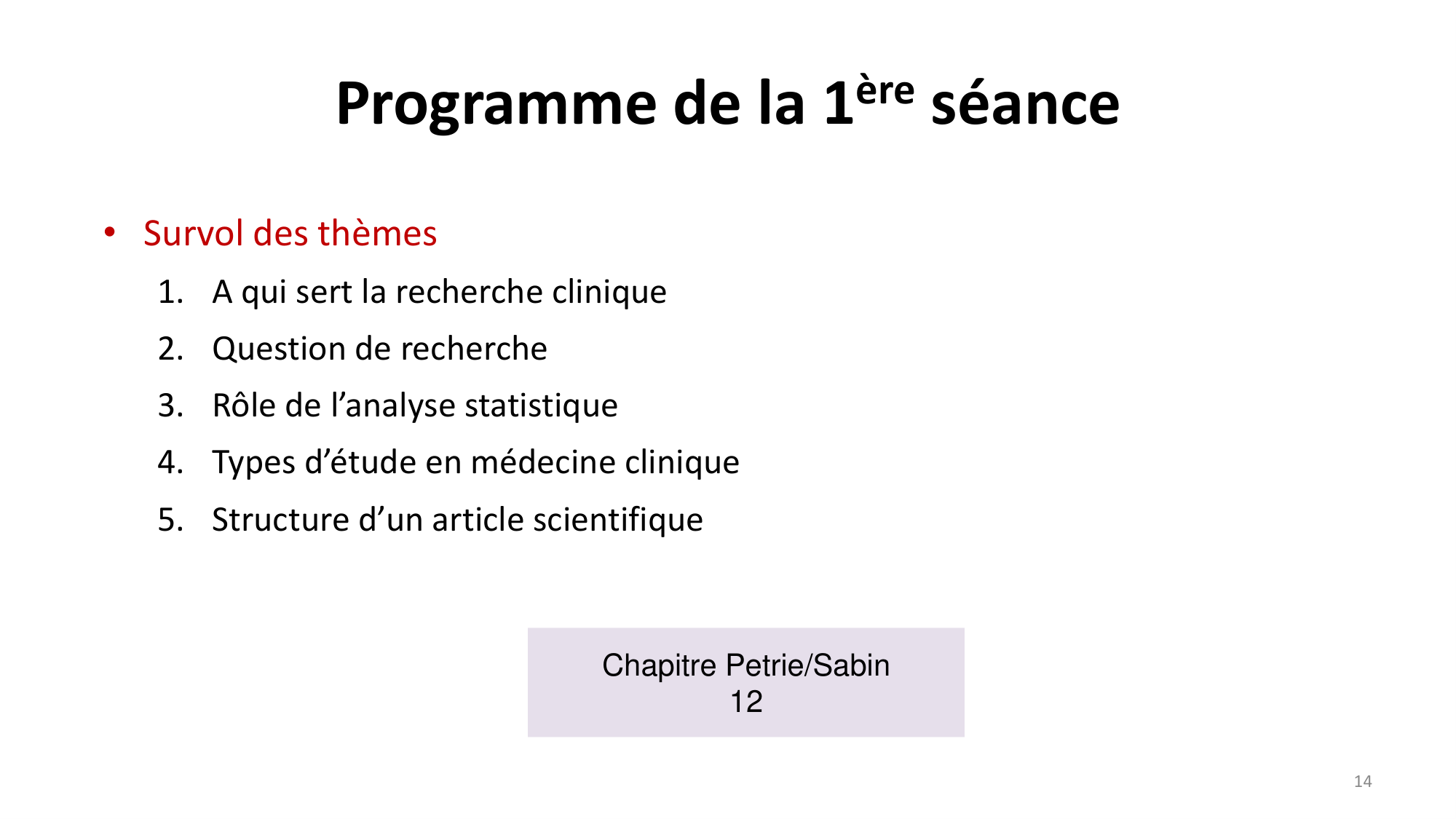 Statistiques pour médecins 1 intro page 14