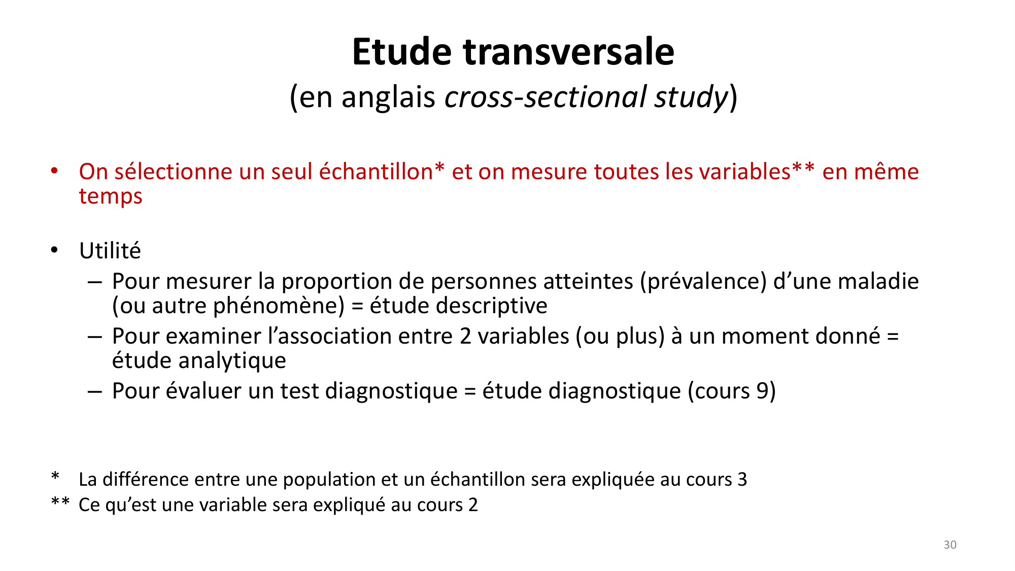 Statistiques pour médecins 1 intro page 30