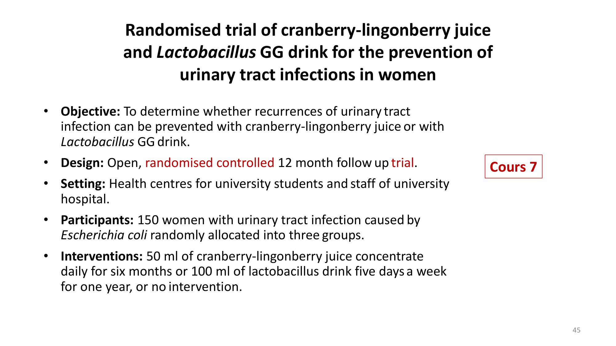 Statistiques pour médecins 1 intro page 45