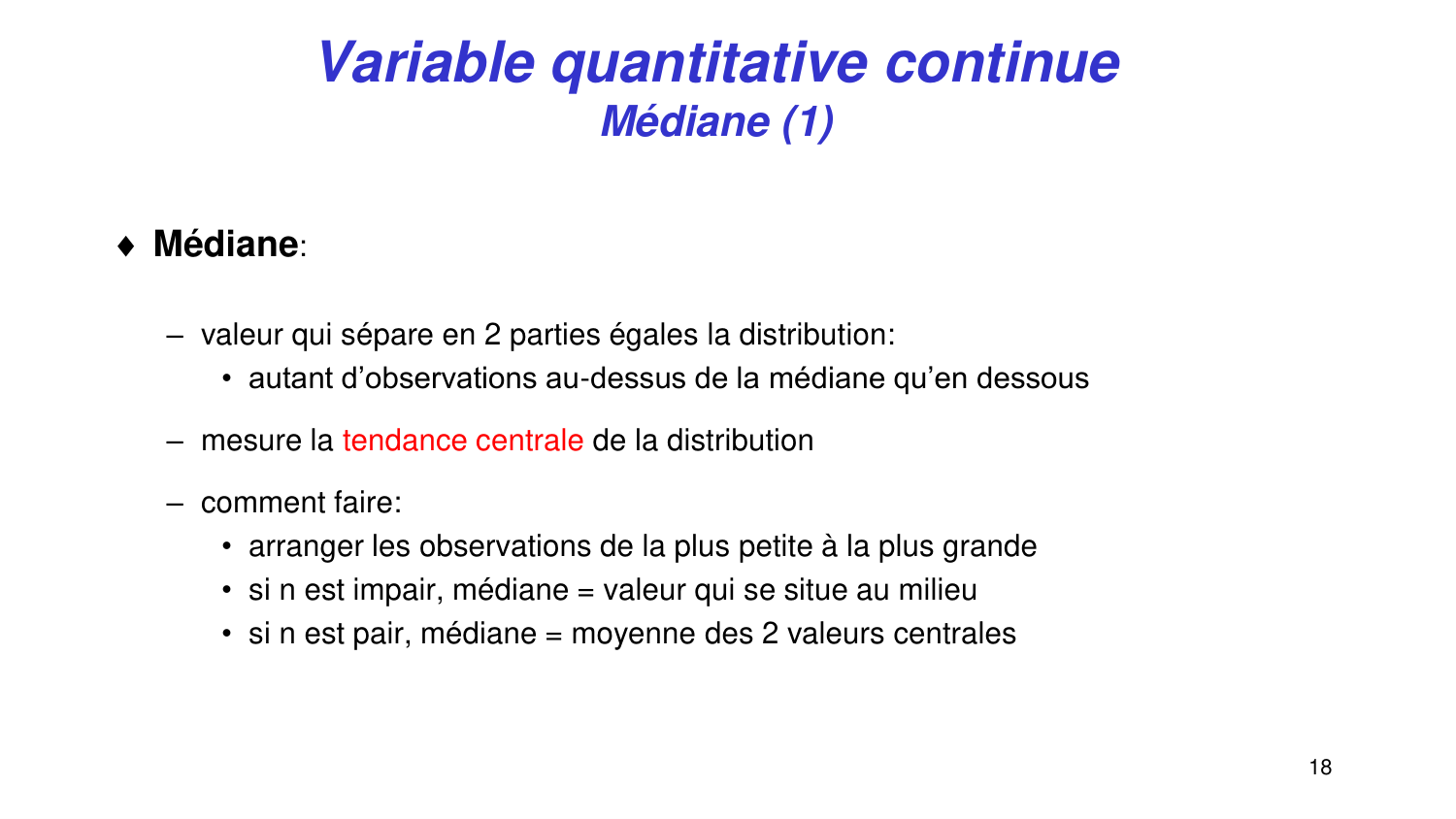 Statistiques pour médecins 2 statdescriptives page 18