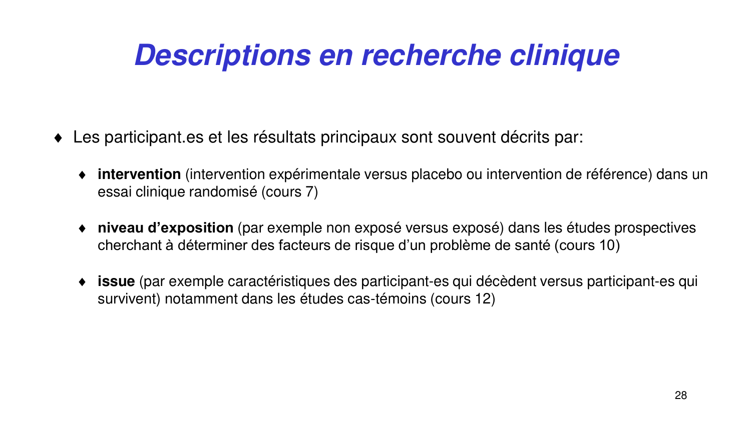 Statistiques pour médecins 2 statdescriptives page 28