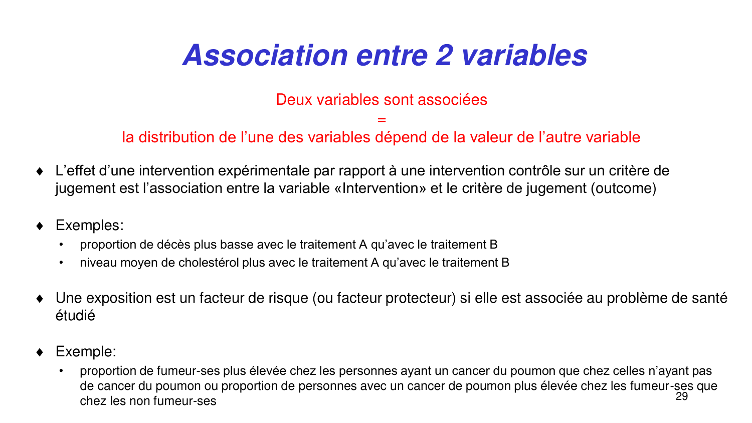 Statistiques pour médecins 2 statdescriptives page 29