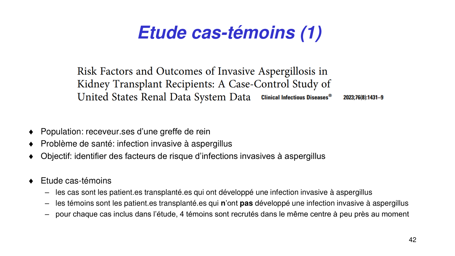 Statistiques pour médecins 2 statdescriptives page 42