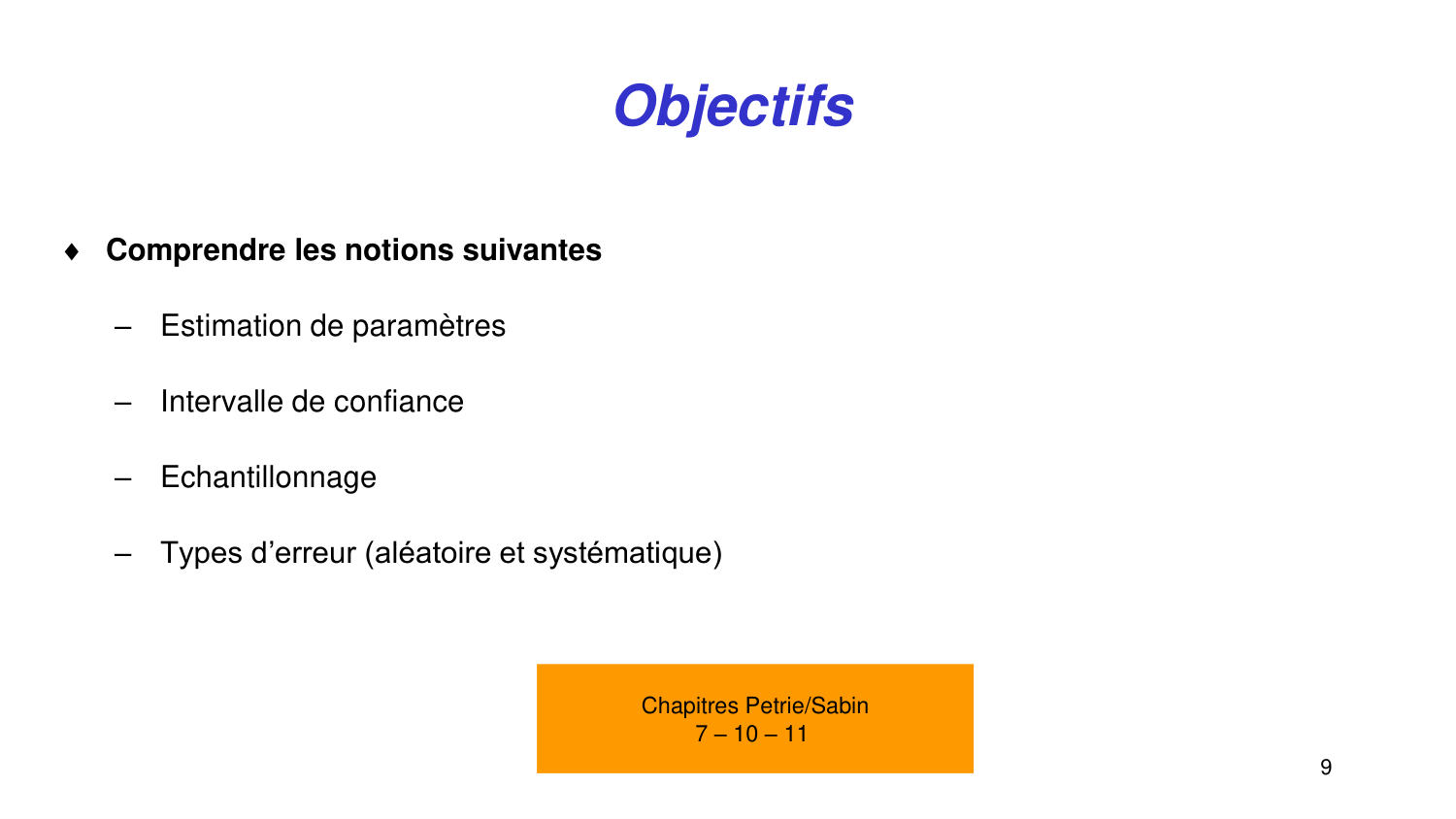 Statistiques pour médecins 3 estimation page 9