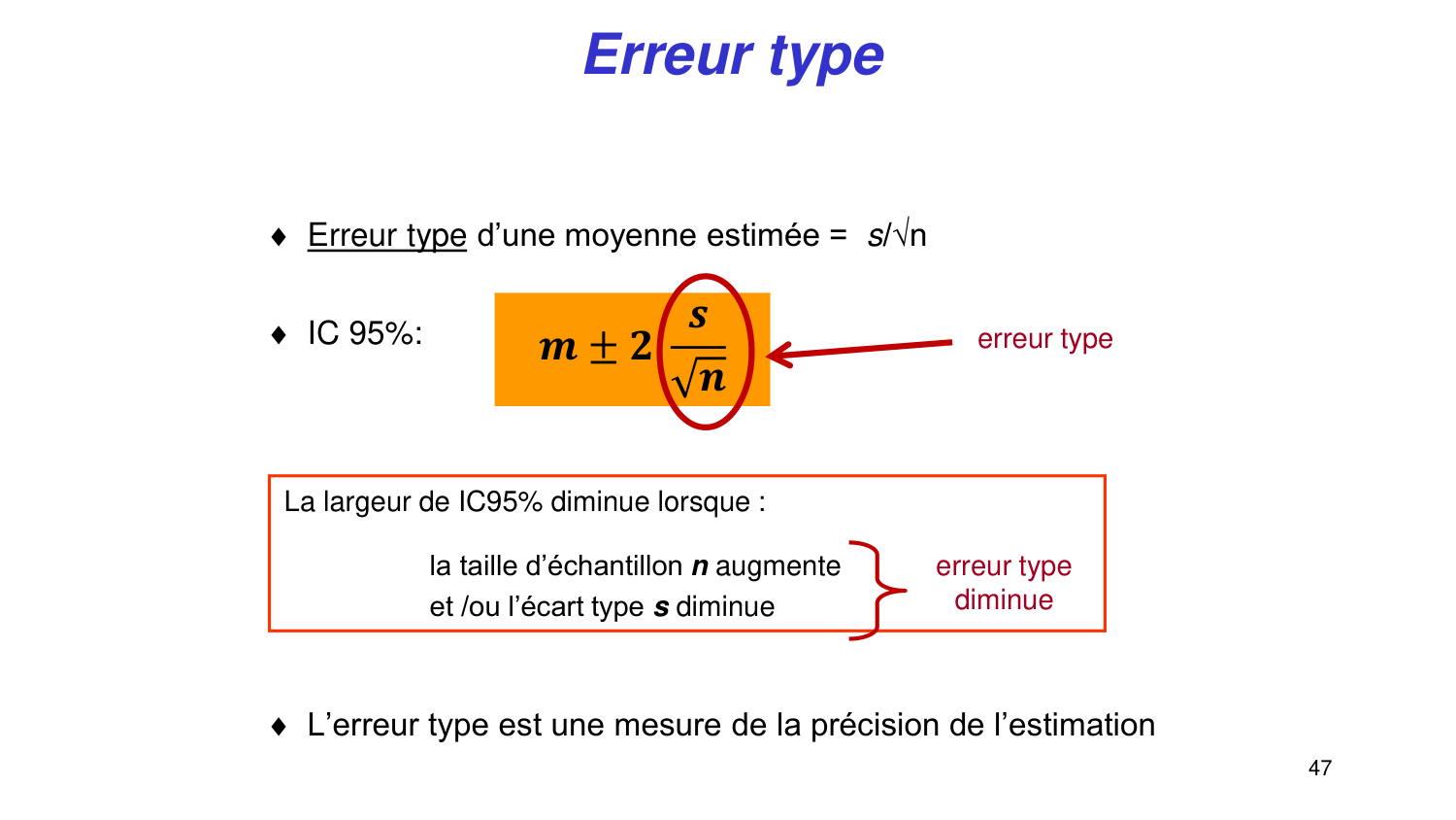 Statistiques pour médecins 3 estimation page 47