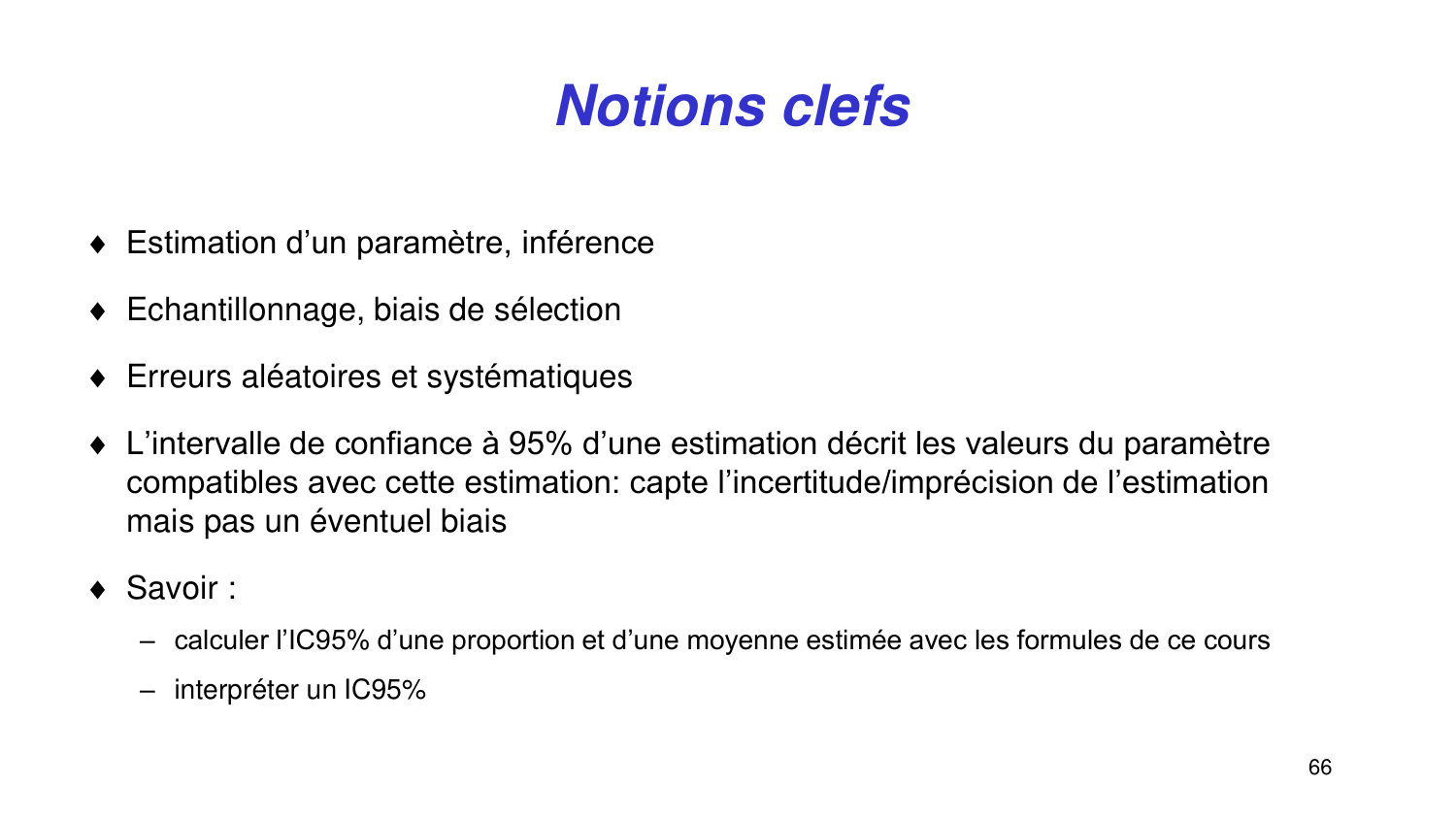 Statistiques pour médecins 3 estimation page 66