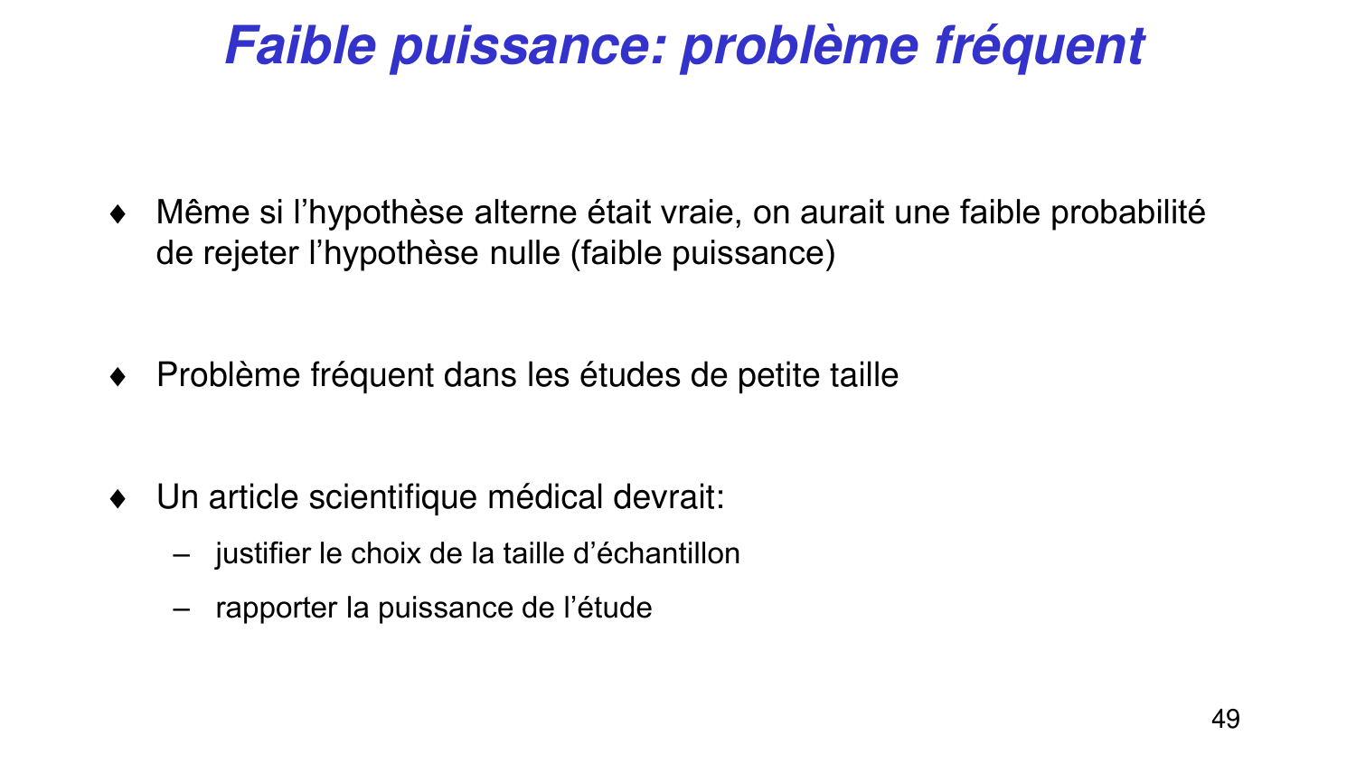Statistiques pour médecins 4 testsstatistiques page 49