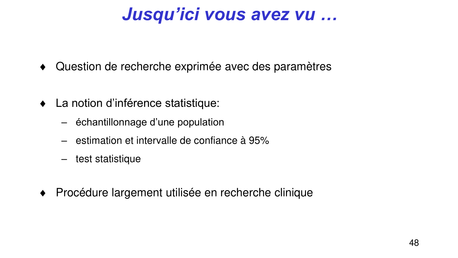Statistiques pour médecins 5 testsstatistiques page 48