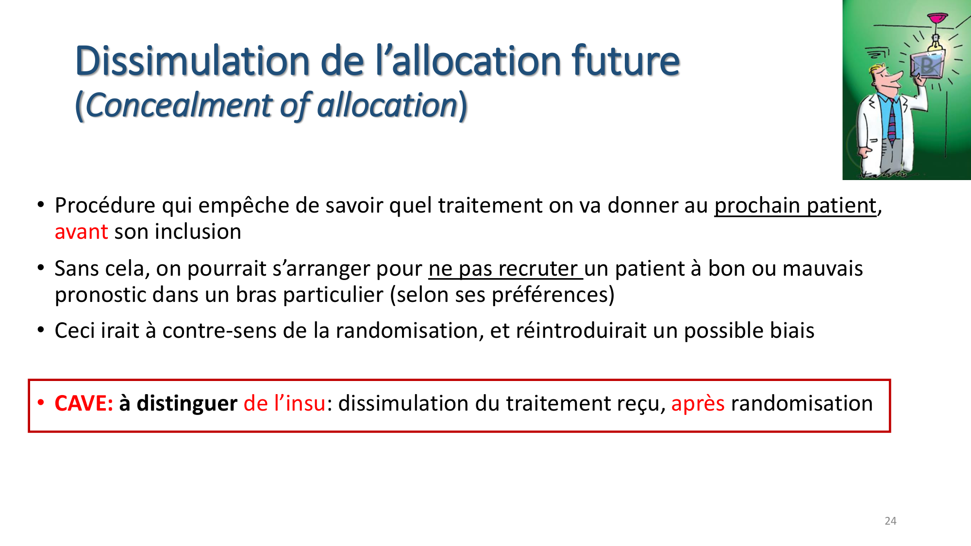 Statistiques pour médecins 7 Essais cliniques page 24