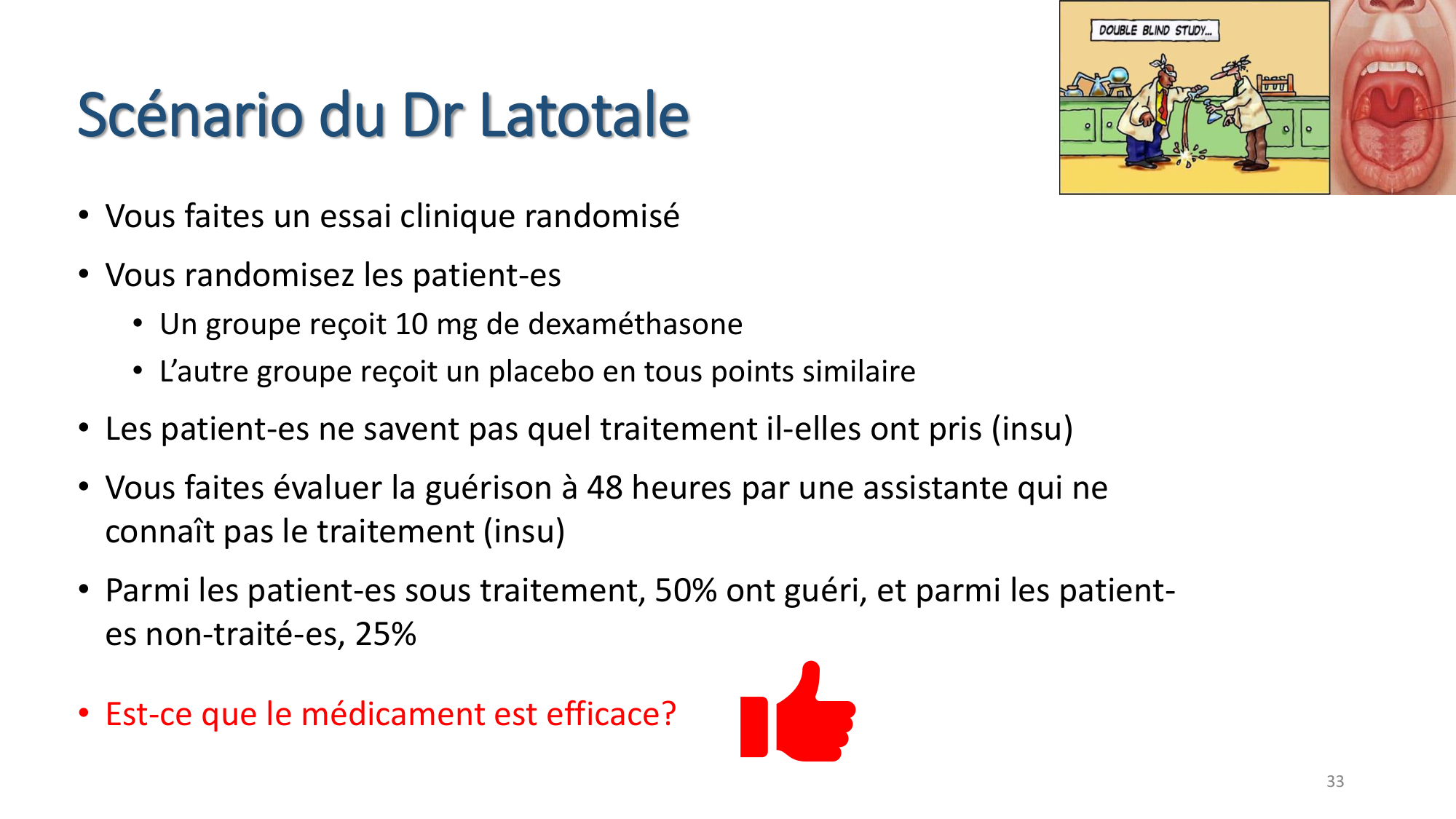 Statistiques pour médecins 7 Essais cliniques page 33