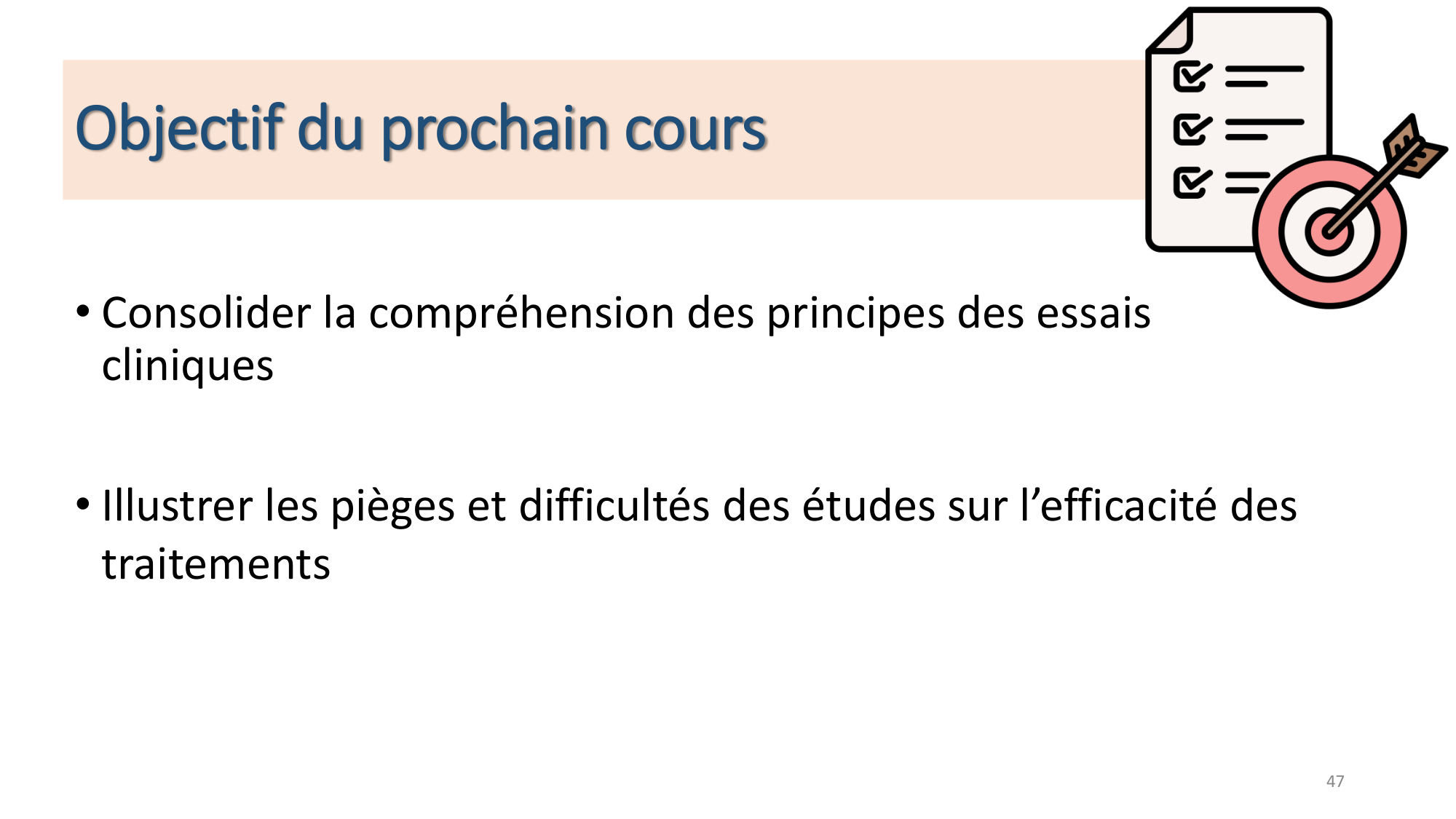 Statistiques pour médecins 7 Essais cliniques page 47
