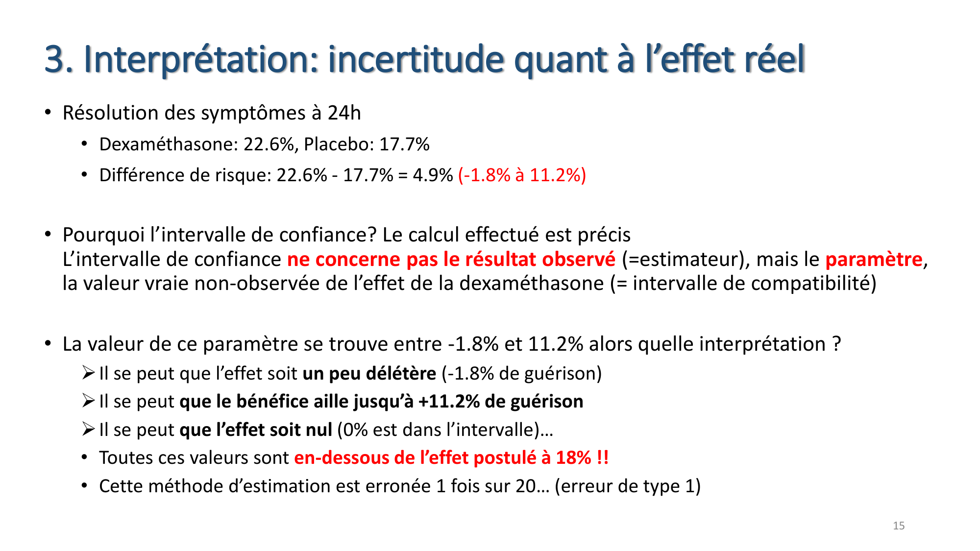 Statistiques pour médecins 8 essais exemples page 15