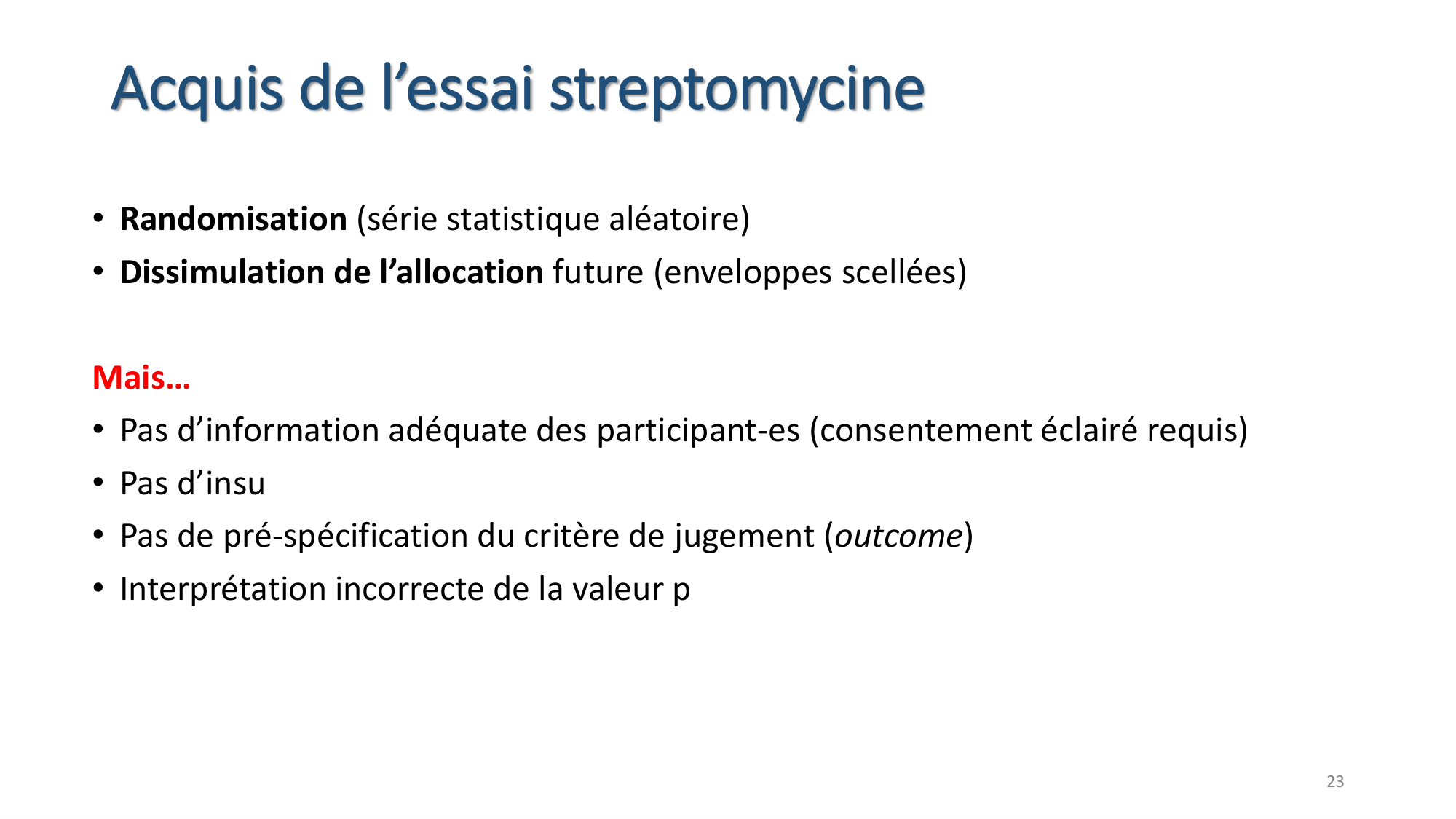 Statistiques pour médecins 8 essais exemples page 23