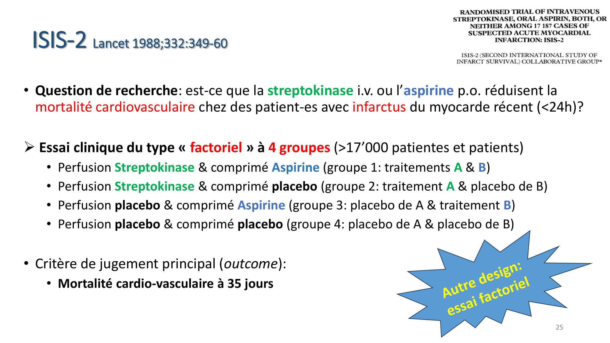 Statistiques pour médecins 8 essais exemples page 25