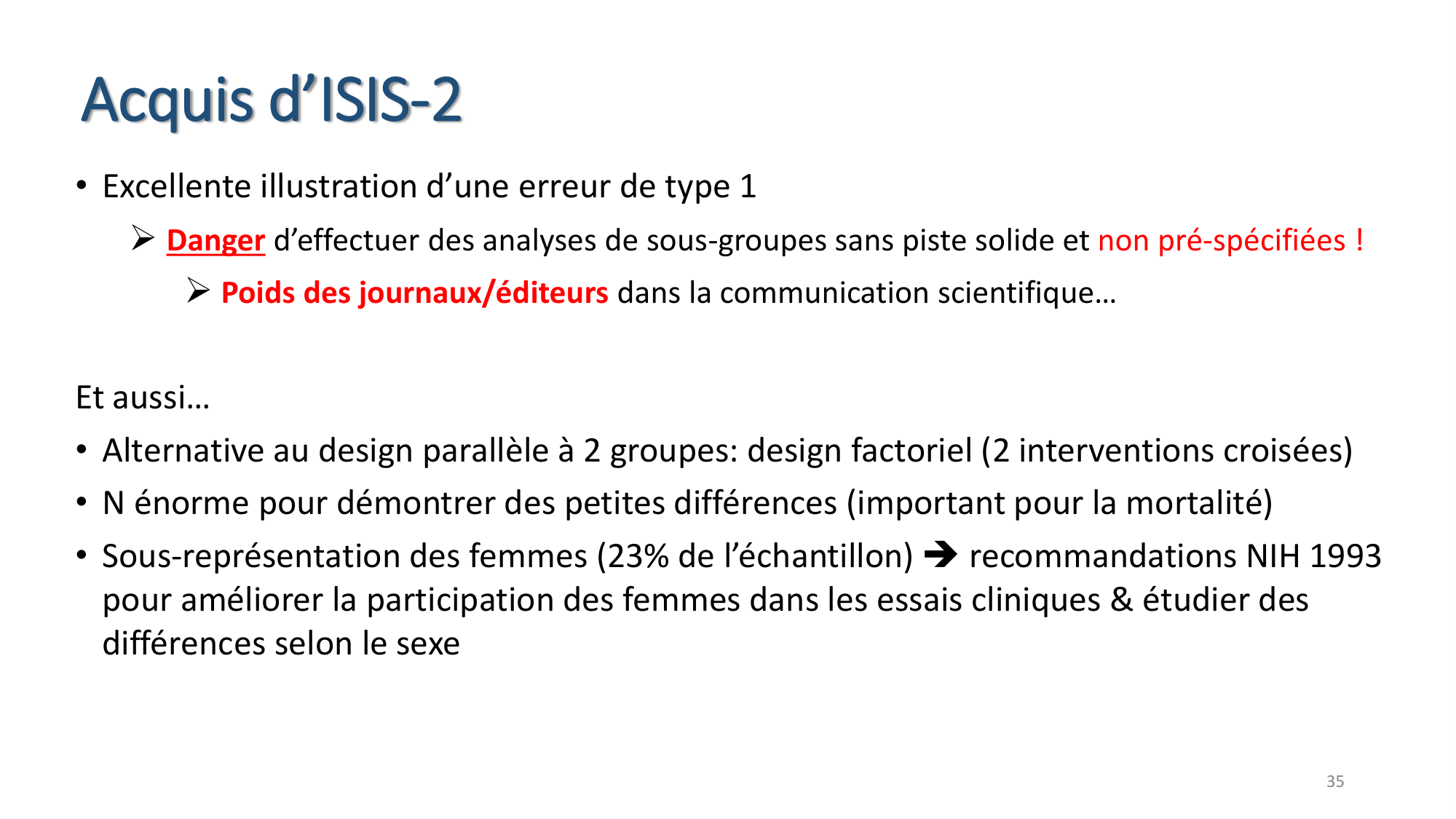 Statistiques pour médecins 8 essais exemples page 29