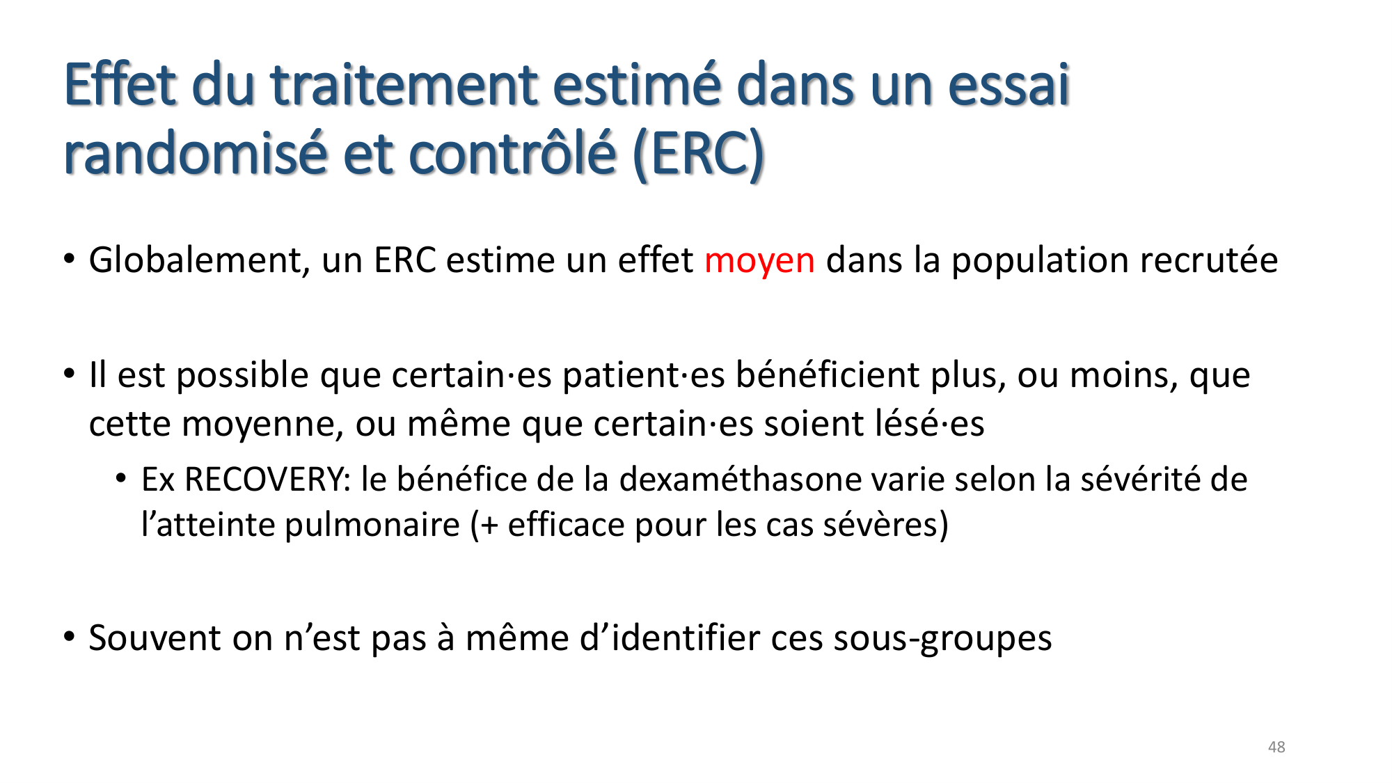 Statistiques pour médecins 8 essais exemples page 42