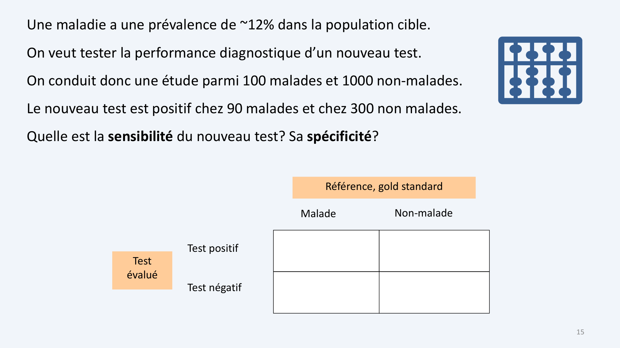 Statistiques pour médecins 9 test dx page 15