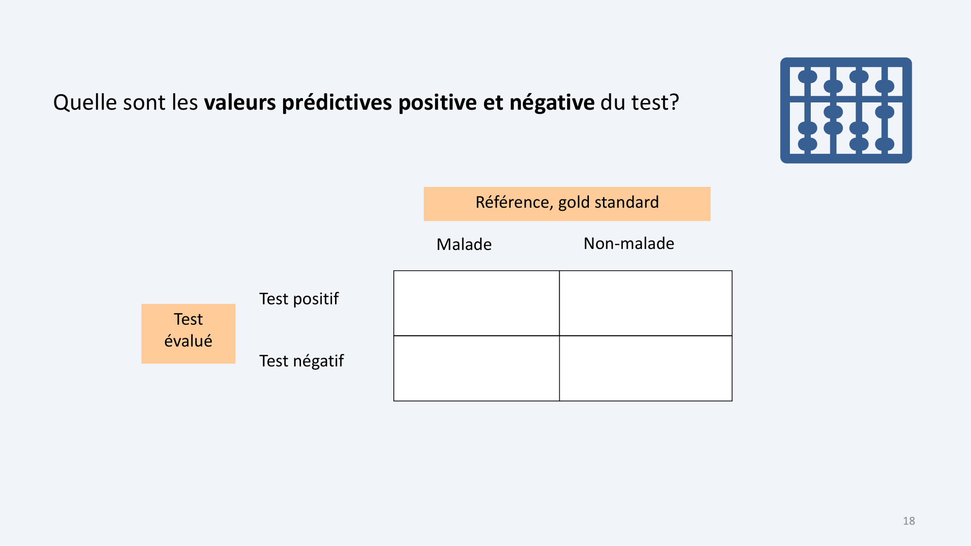 Statistiques pour médecins 9 test dx page 18
